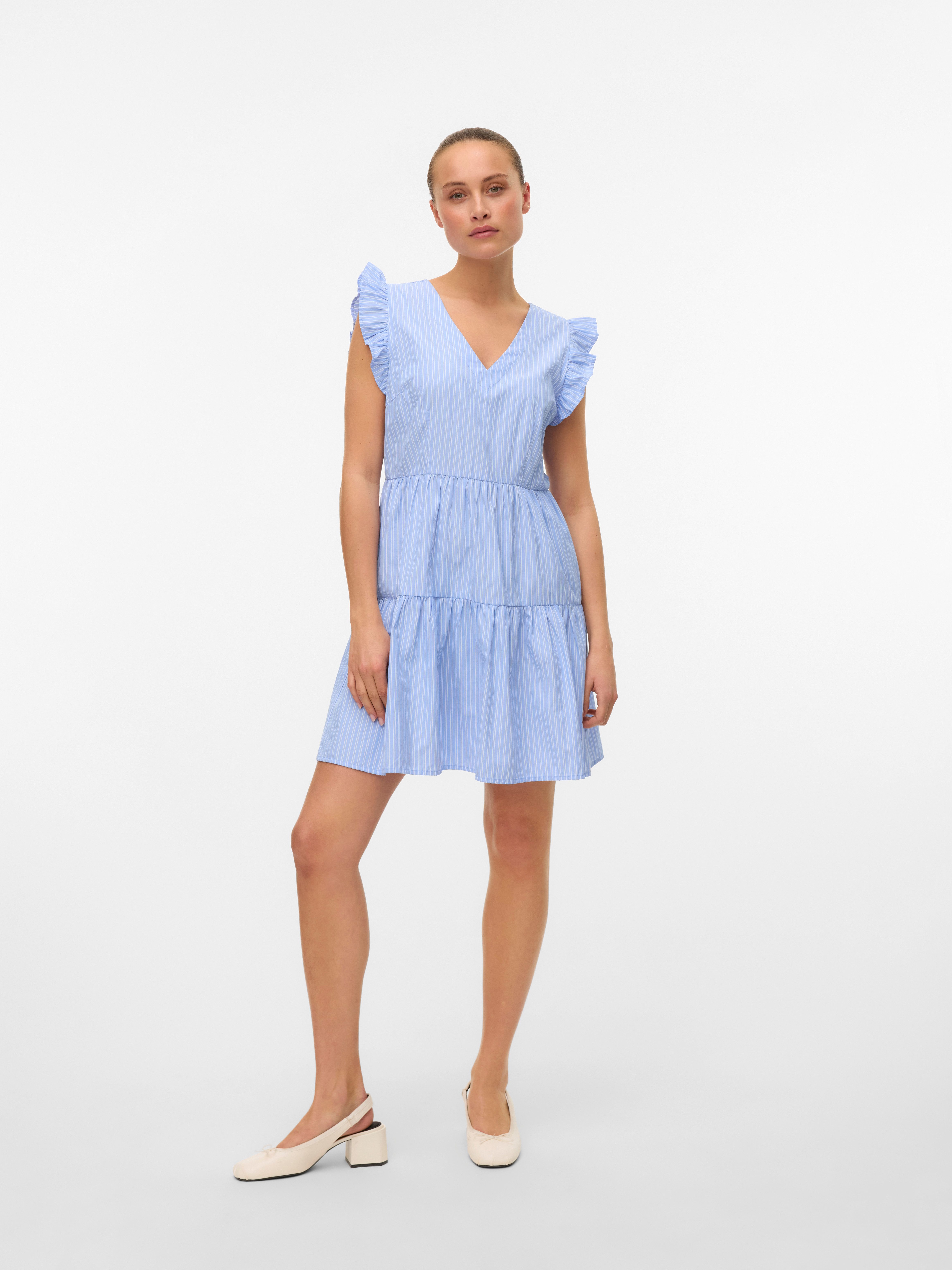 Vero Moda Tuniekjurk VMFANNI SL SHORT DRESS WVN GA NOOS