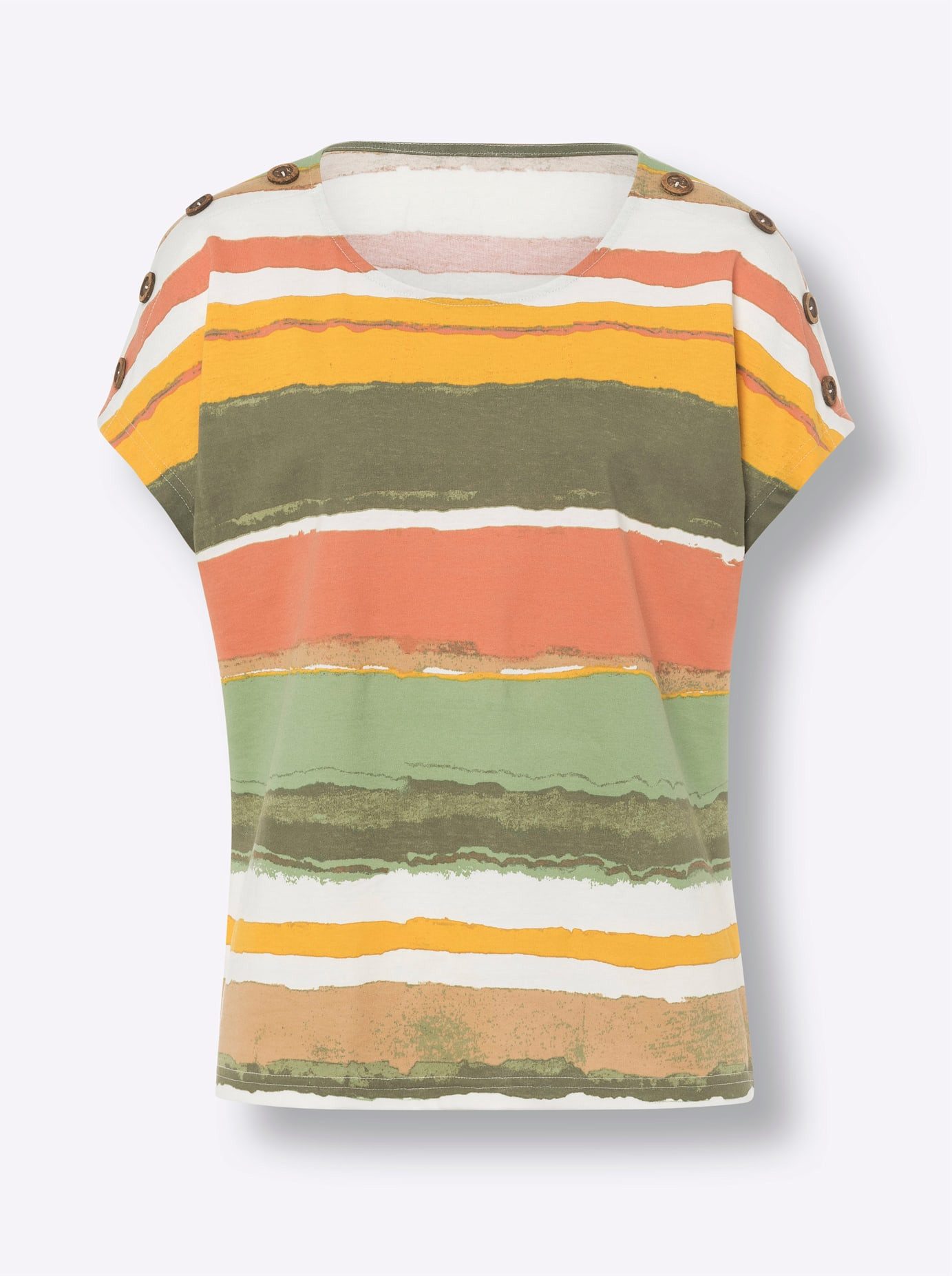 Classic Basics Shirt met ronde hals Gedessineerd shirt (1-delig)