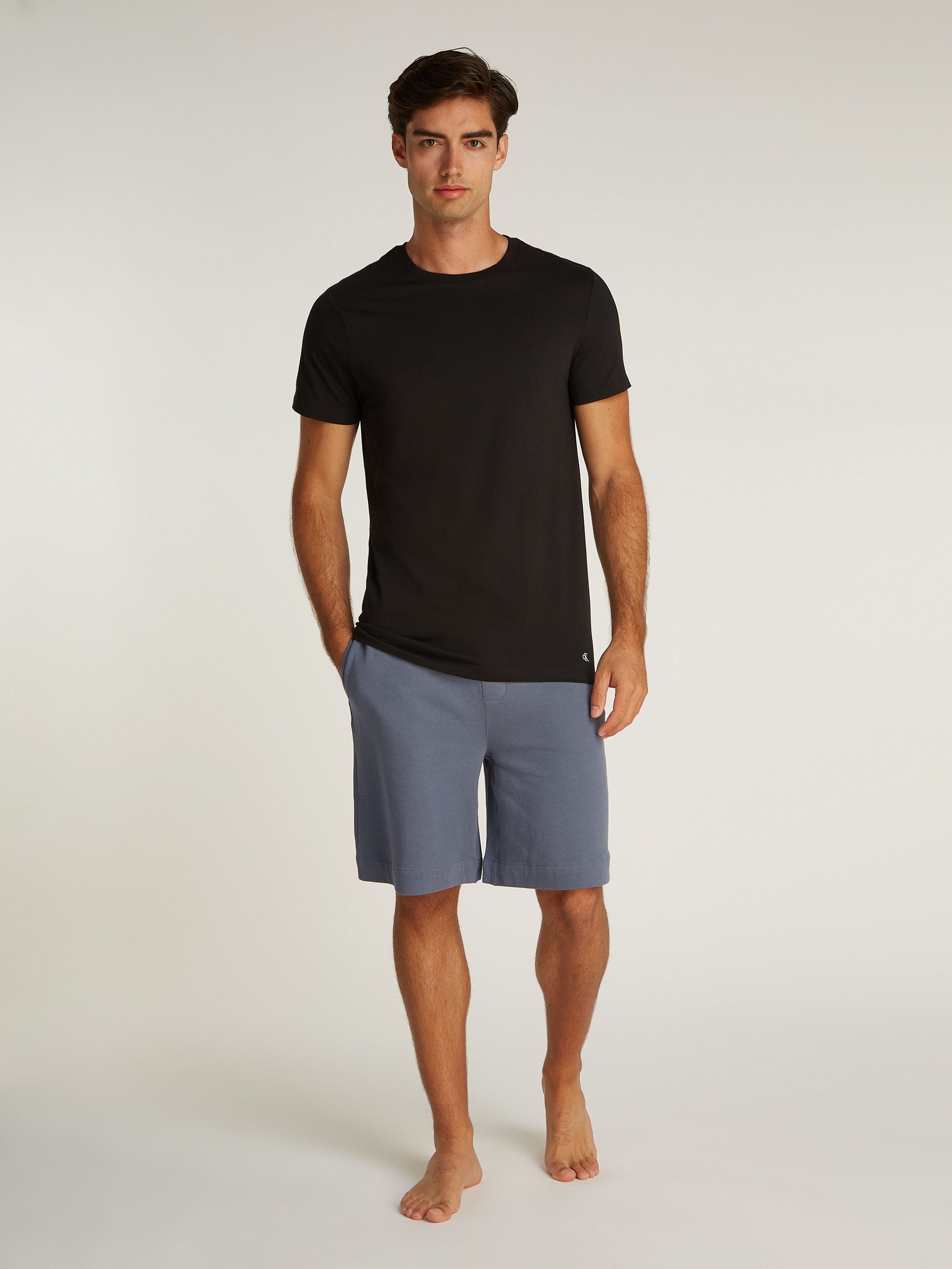 Calvin Klein T-shirt S/S CREW NECK 3PK met geborduurd logo (3-delig, Set van 3)