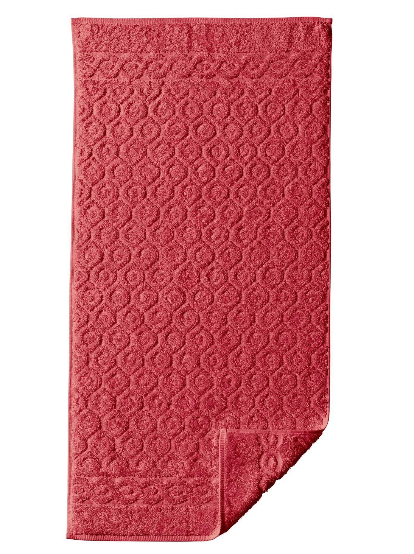 ROSS Handdoek (1 stuk) handdoeken maat 3 100x150 cm, Badetuch rood