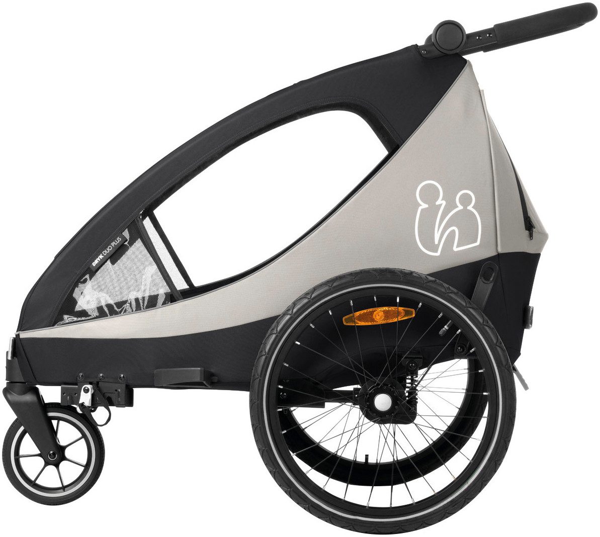Hauck Kinderen fiets aanhanger 2in1 Bike Trailer und Buggy Dryk Duo Plus, black