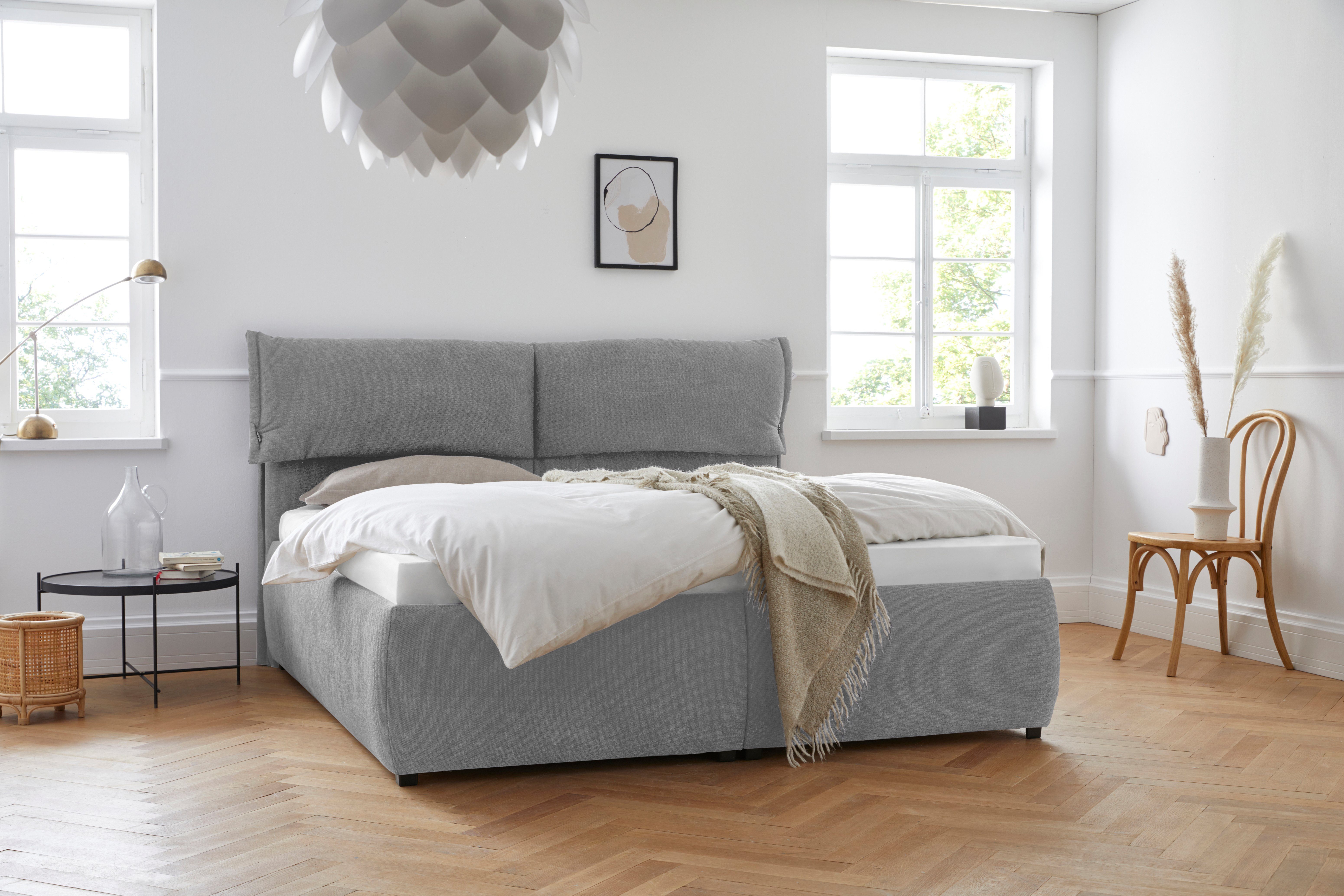 andas Bekleed ledikant Jenson als bedframe of met 3 verschillende matrassoorten en hardheden, design by morten georgsen