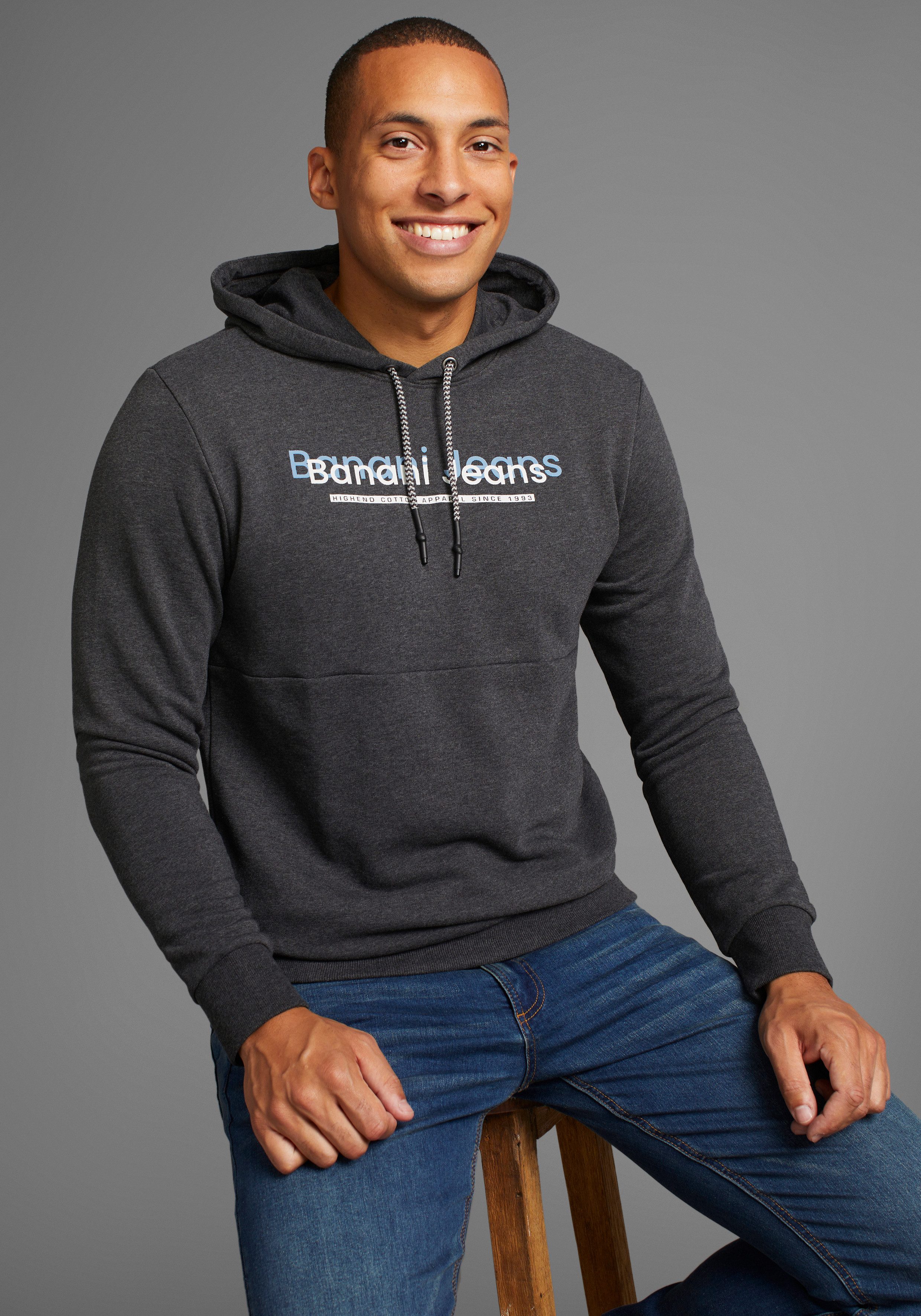 Bruno Banani Hoodie met een moderne print - nieuwe collectie