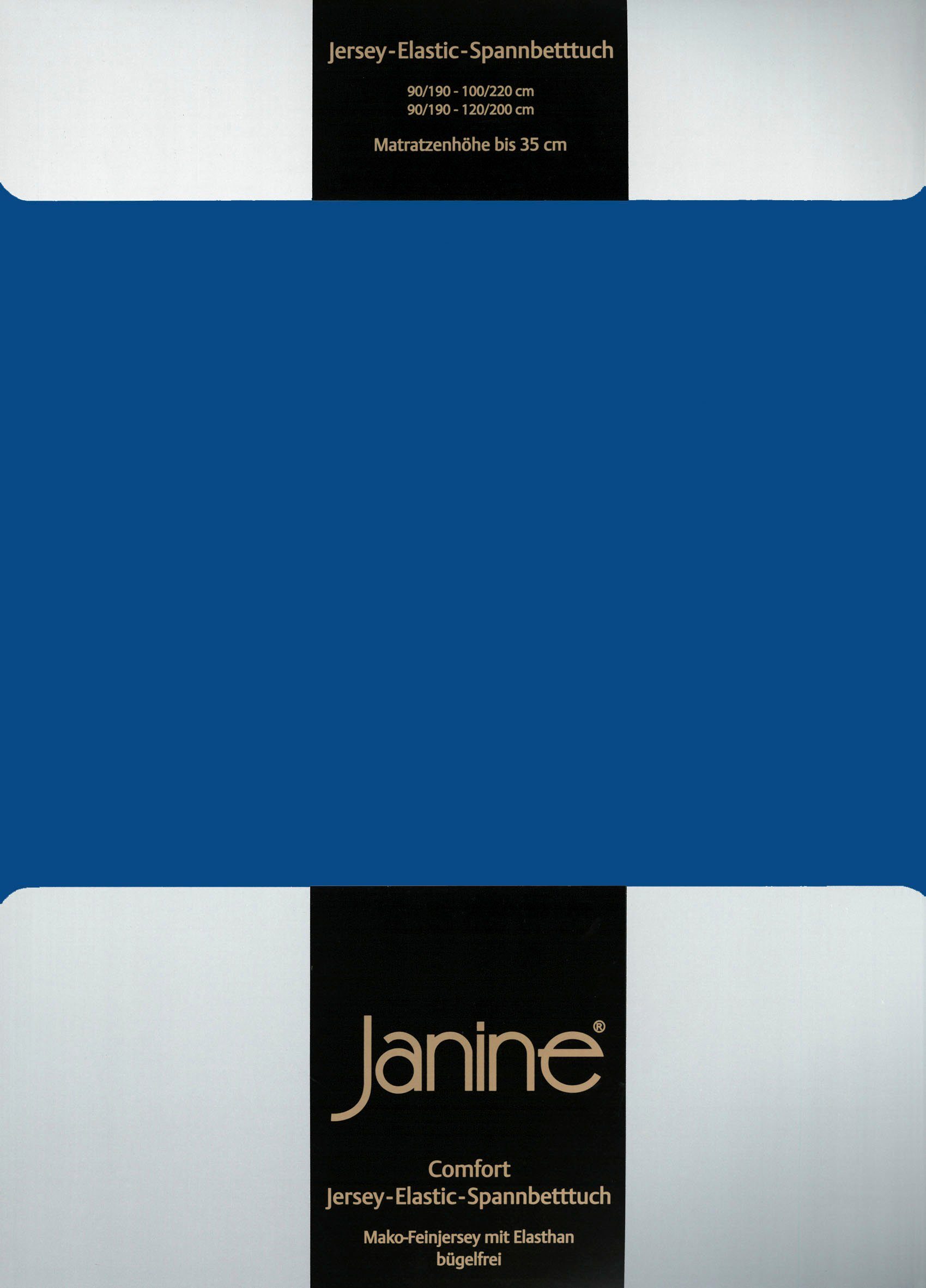 Janine Hoeslaken ELASTIC 5002 voor matrassen tot 35 cm hoog, 95% katoen, hoge kwaliteit, duurzaam (1 stuk) hoeslakens blauw
