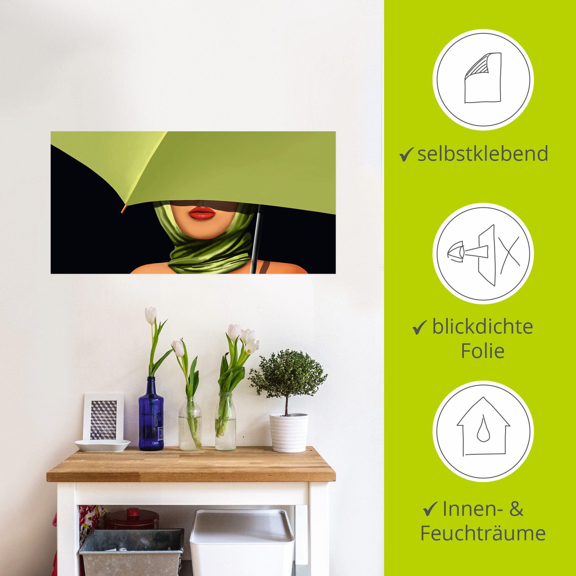 Artland Artprint Rode lippen als artprint op linnen, poster, muursticker in verschillende maten