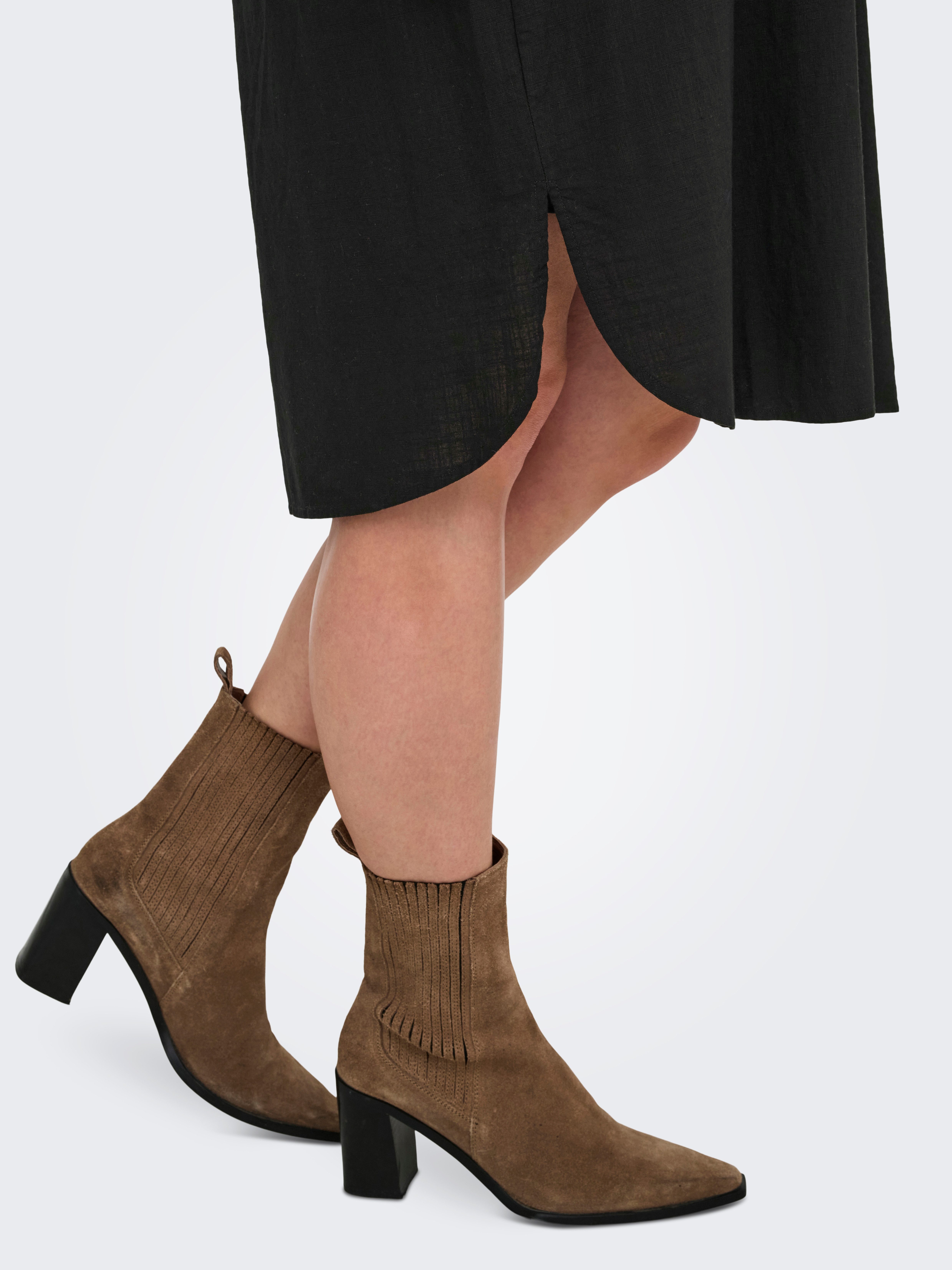 ONLY CARMAKOMA Blousejurk CARCOCO SS BLK SHIRT DRESS WVN