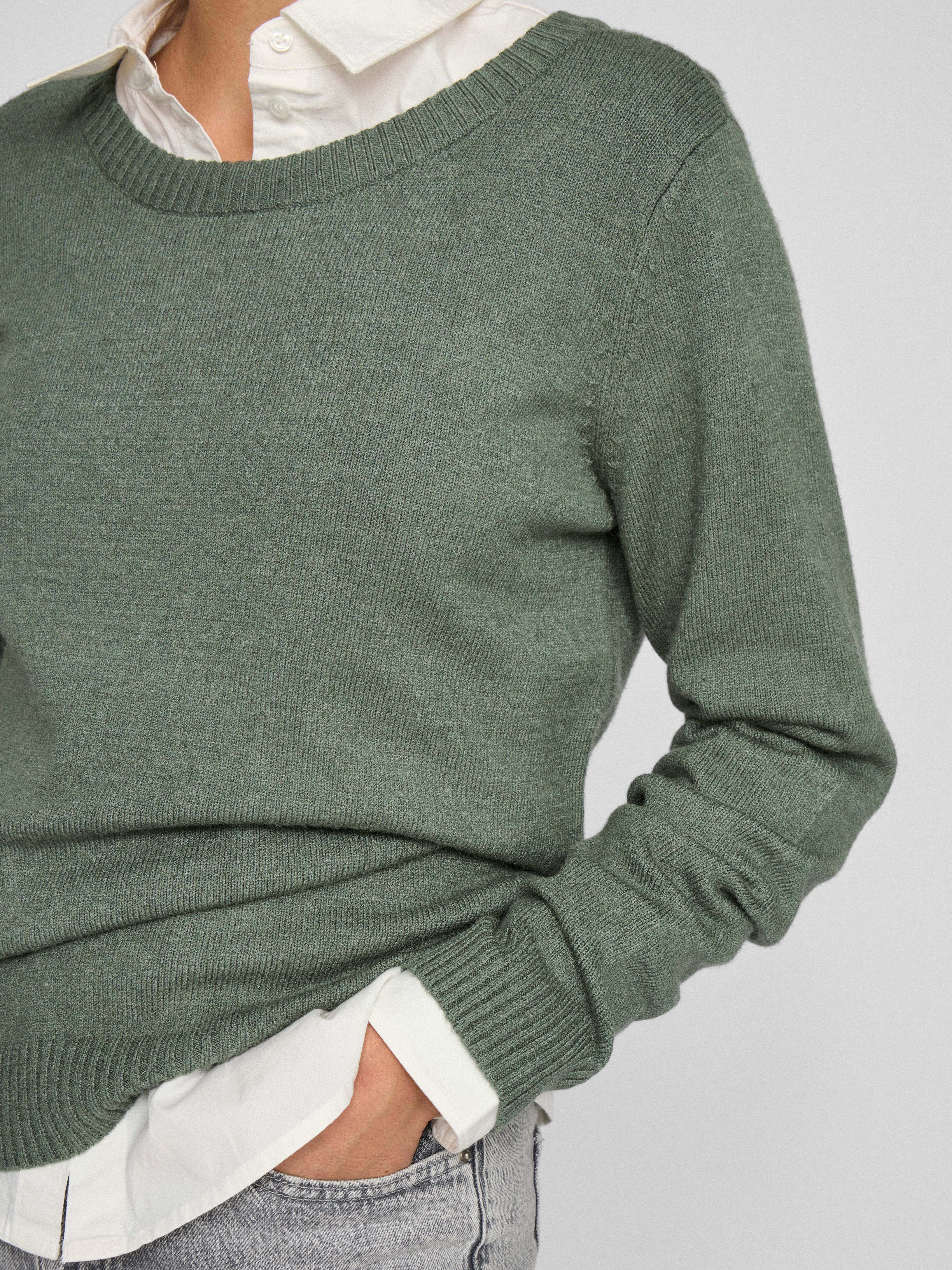 Vila Trui met ronde hals VIRIL O-NECK L/S KNIT TOP - NOOS