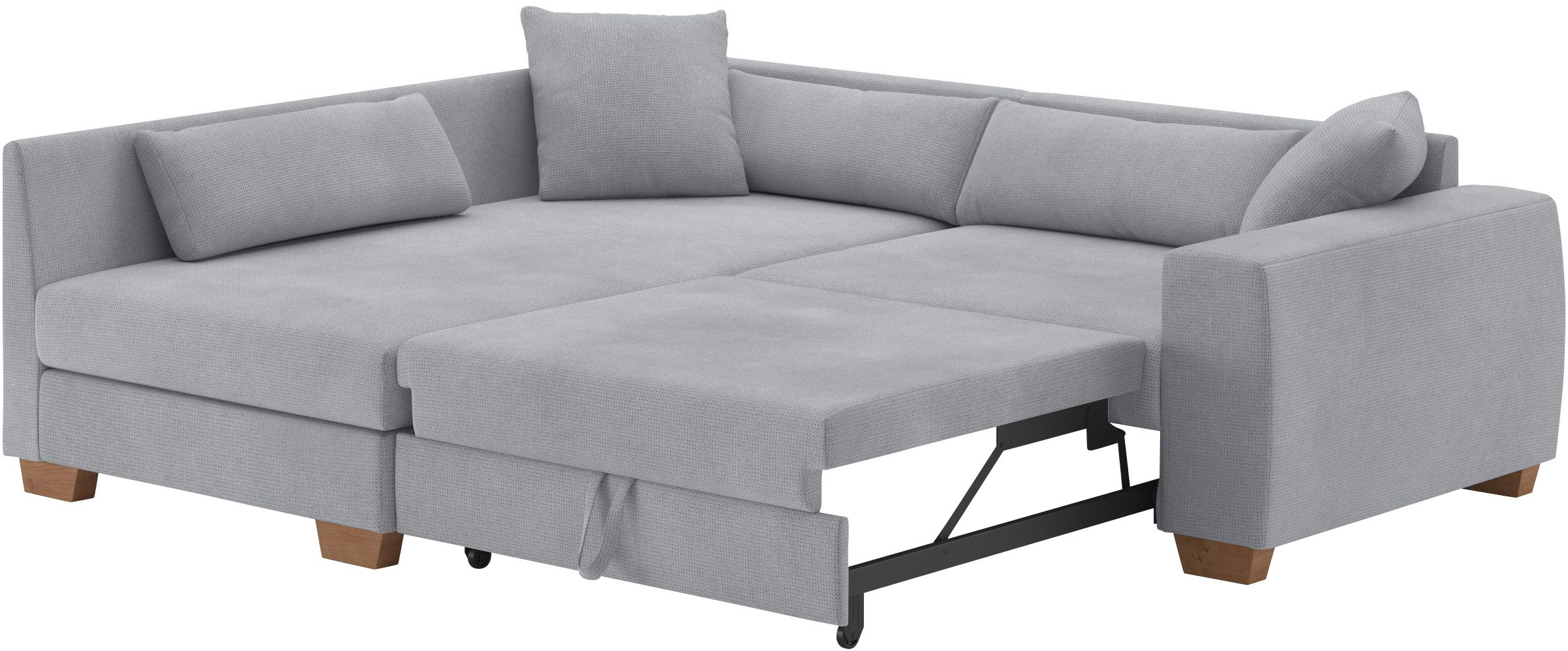 Mr. Couch Hoekbank Hilla L-vorm, tot 140 kg belastbaar met pocketvering, optioneel met slaapfunctie