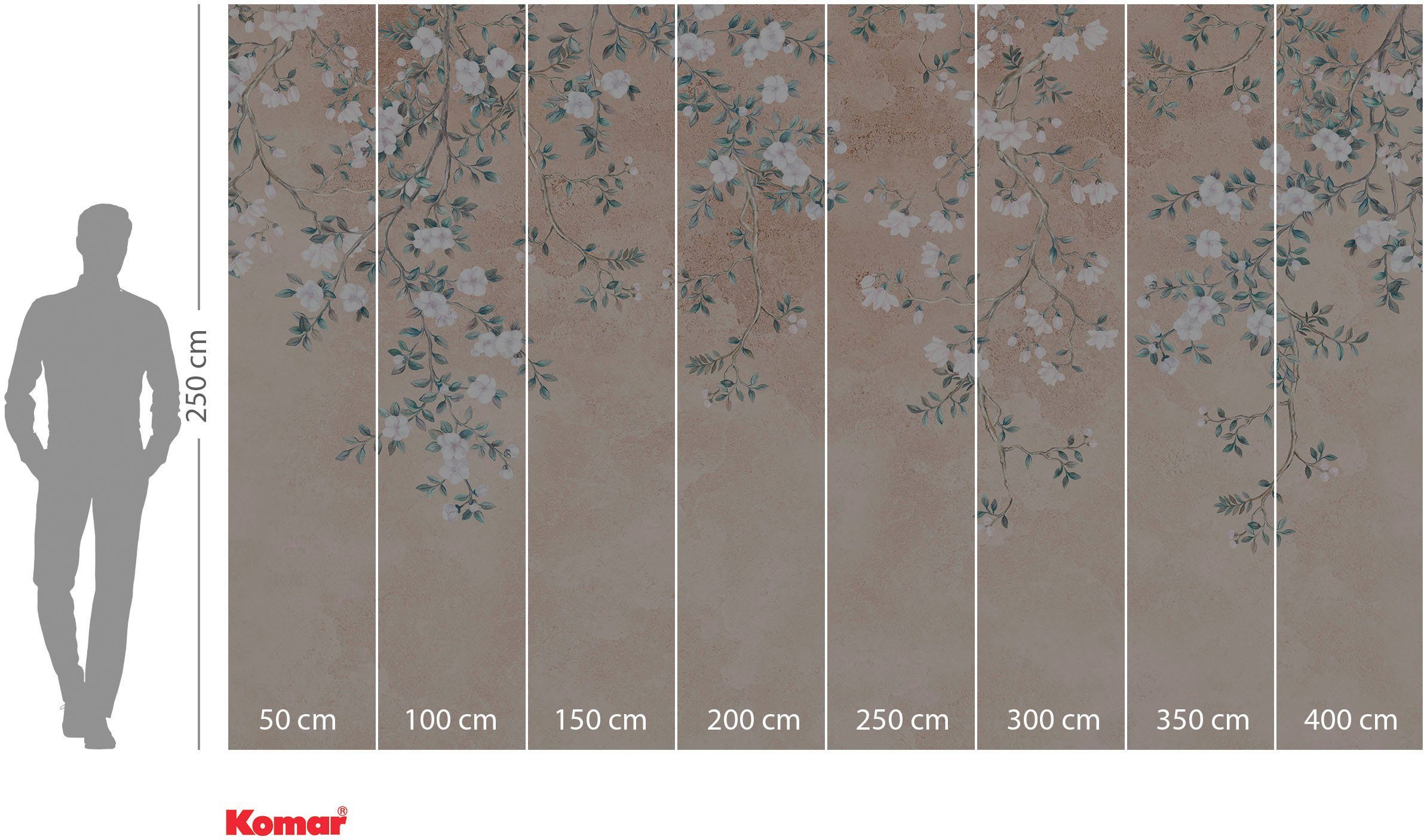 Komar Vliesbehang Digitale print vlies - Hanging Hanami - Afmeting 400 x 250 cm (1 stuk)