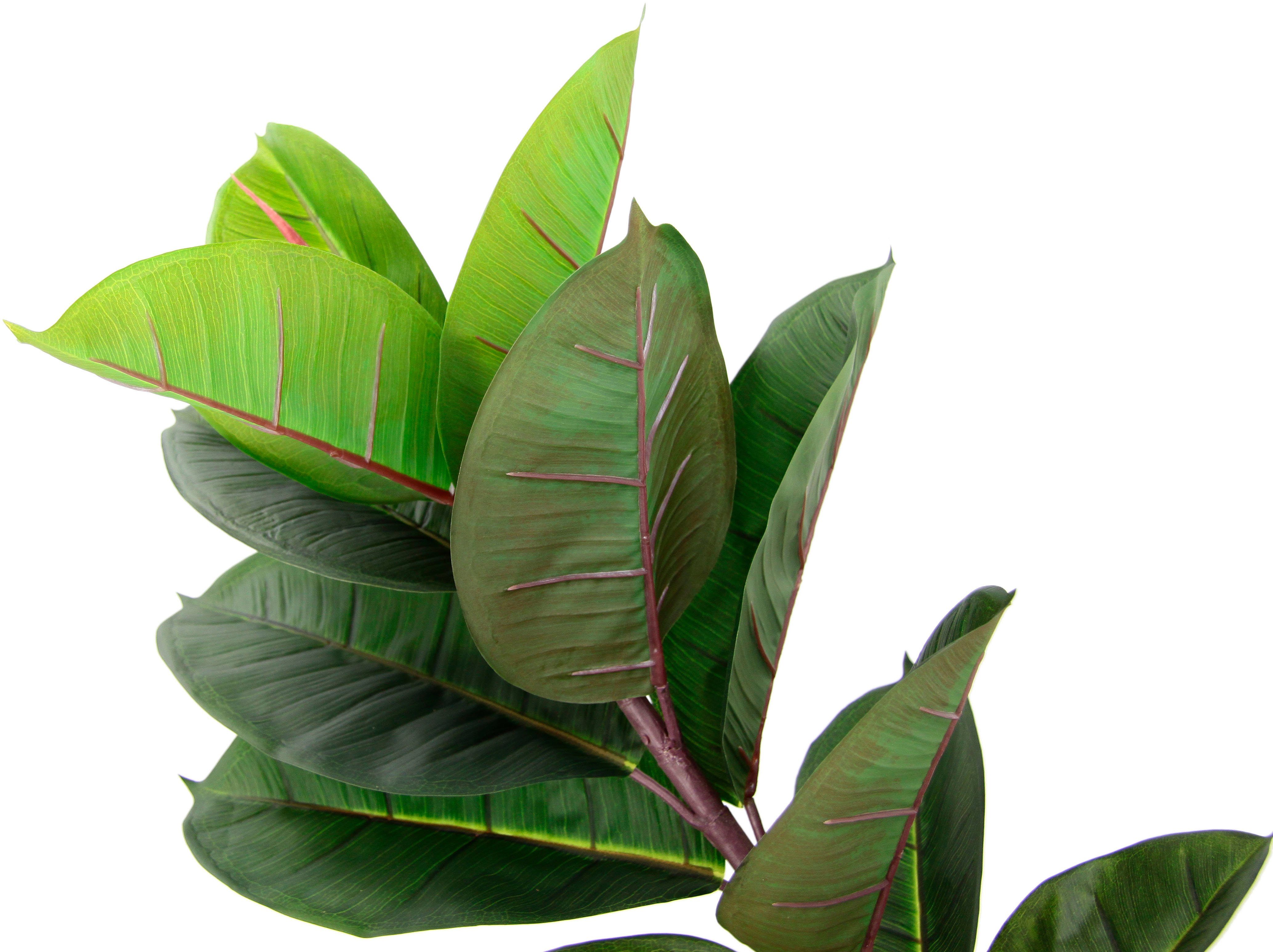 I.GE.A. Kunstboom Rubberboom Met overpot, Ficus Elastica