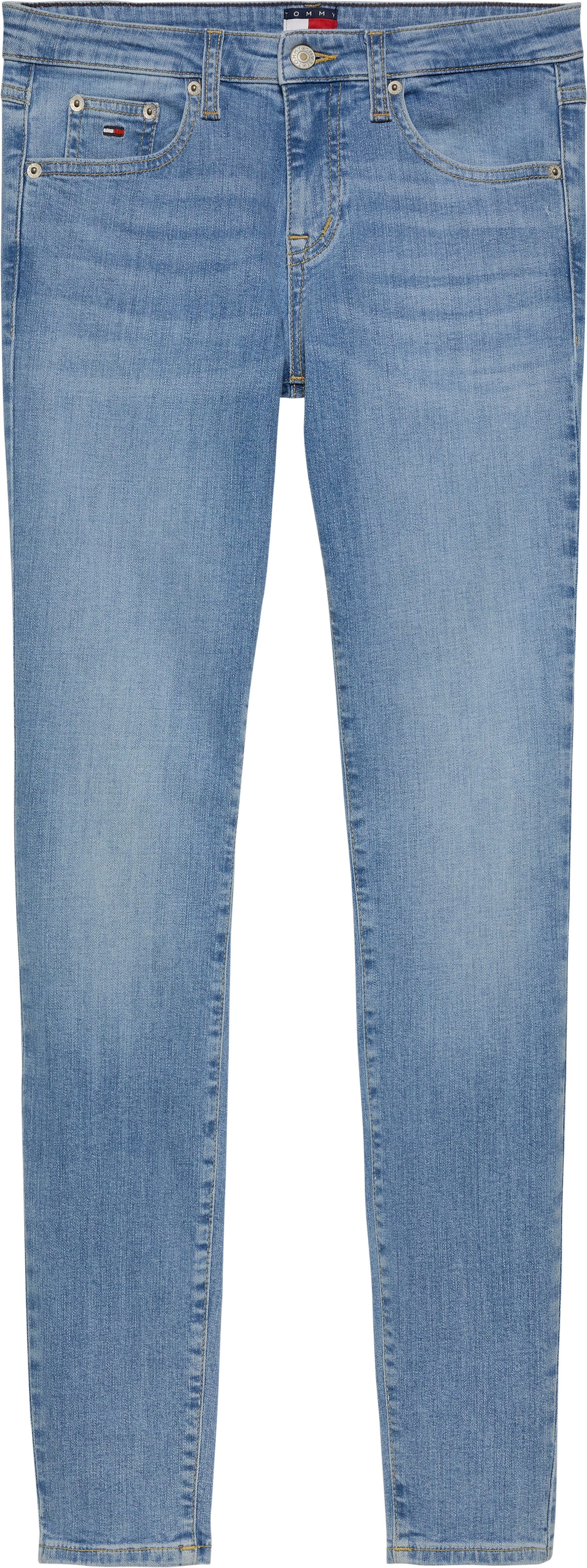 TOMMY JEANS Skinny fit jeans Sophie Low Waist Skinny met logo-badge, in enkel-lengte