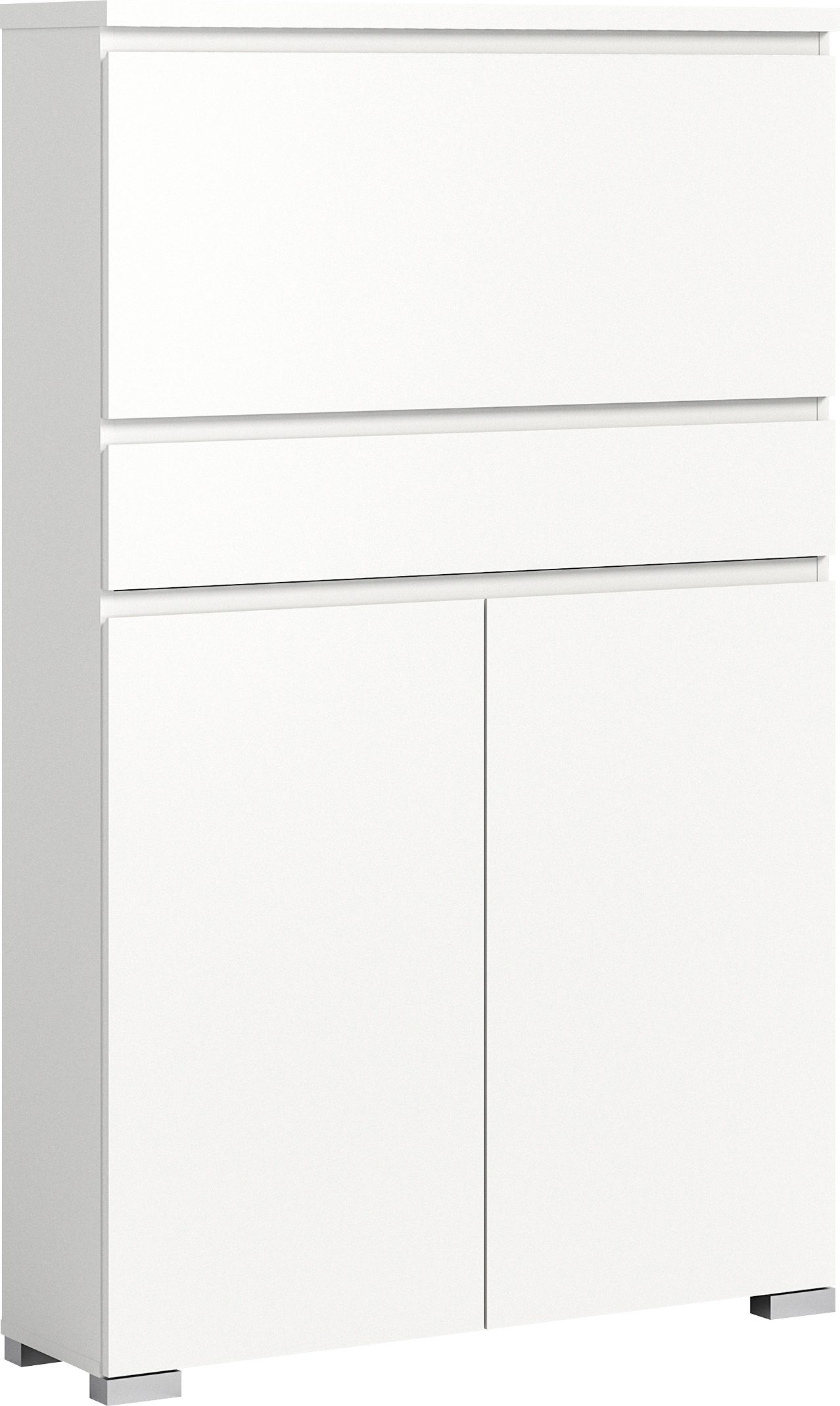 INOSIGN Schoenenkast Skoskap, Diepte 27 cm, 2 Deuren, 1 Deurtje met schoenrol, 1 Lade Plaats voor ca. 16 paar schoenen, schoenenkipper, schoenenkast, schoenenrek
