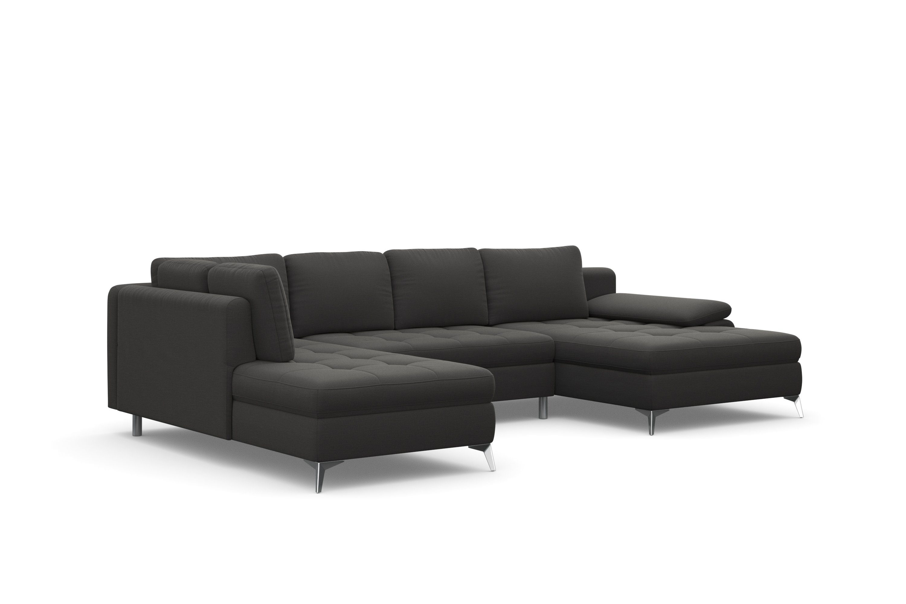 sit&more Zithoek Latigo U-vorm met récamier, naar keuze met slaapfunctie en bedkist