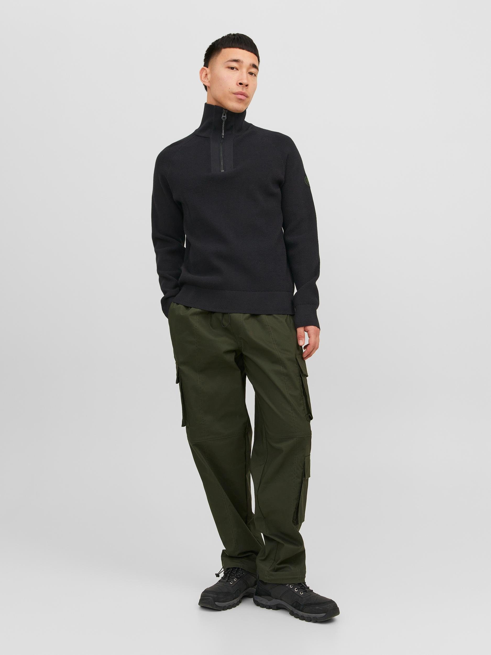 Jack & Jones Trui met staande kraag JCOFILO KNIT HALF ZIP SN