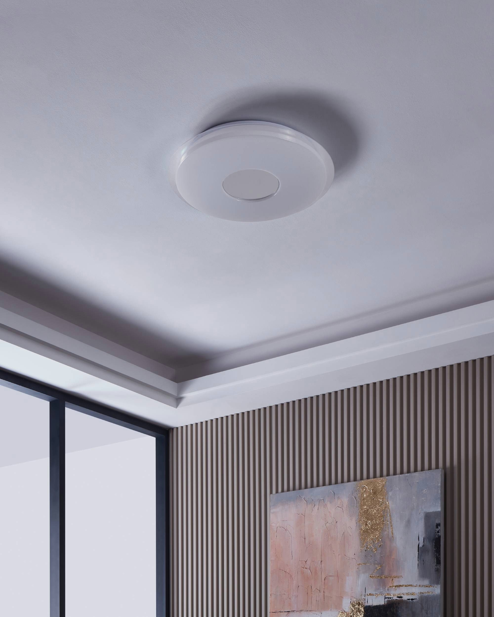 EGLO Plafondlamp LANCIANO-Z plafondlamp wit, instelbaar wit, ZigBee 3.0, sterrenhemel (1 stuk)