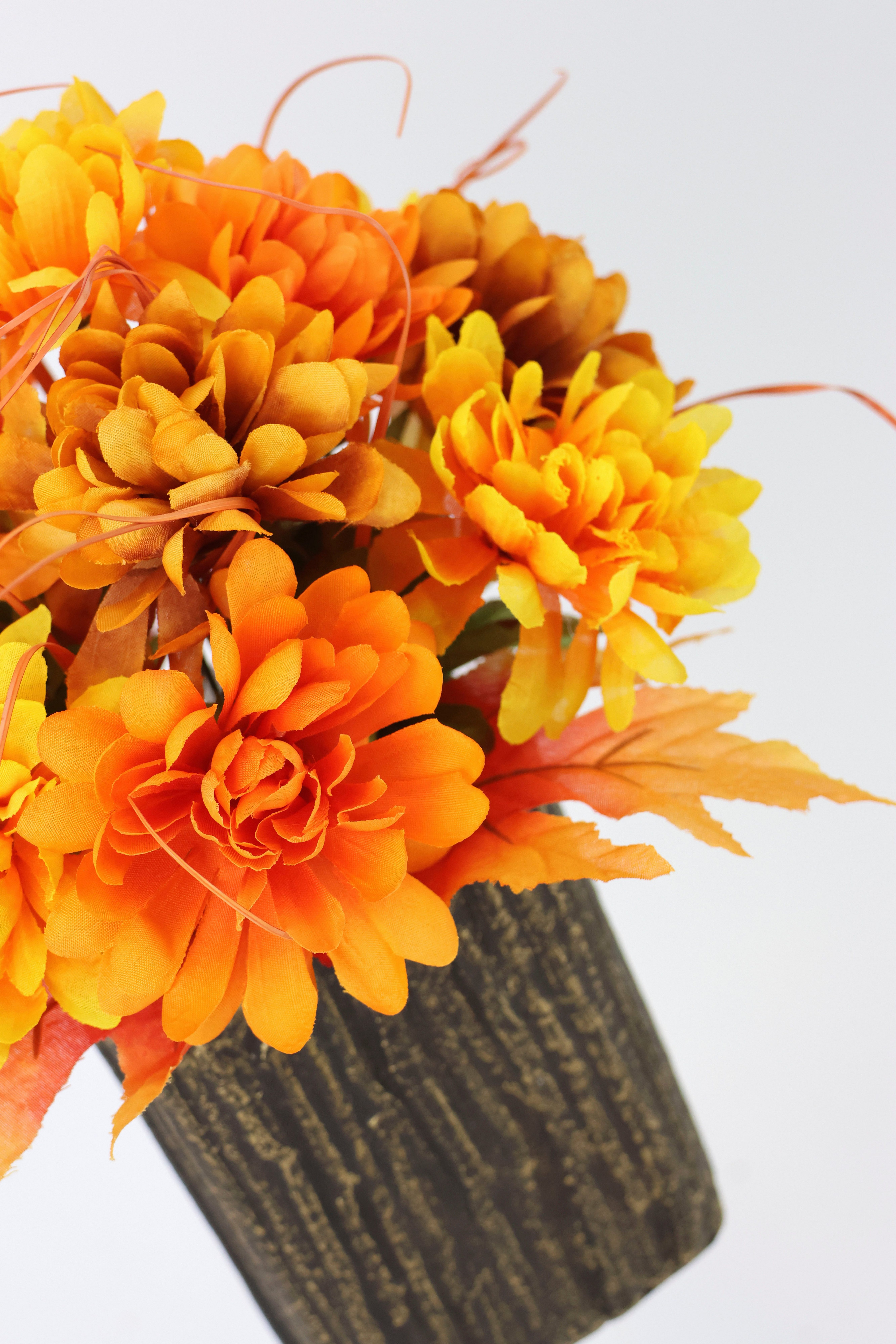 I.GE.A. Kunstbloem Chrysanten in pot Herfstdecoratie, herfstbloemen, kunstplant (1 stuk)