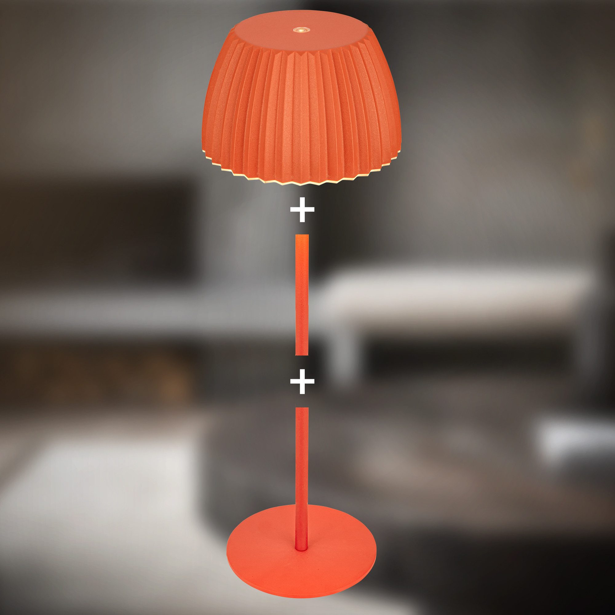 Briloner Leuchten Led-tafellamp Accu LED tafellamp, oranje