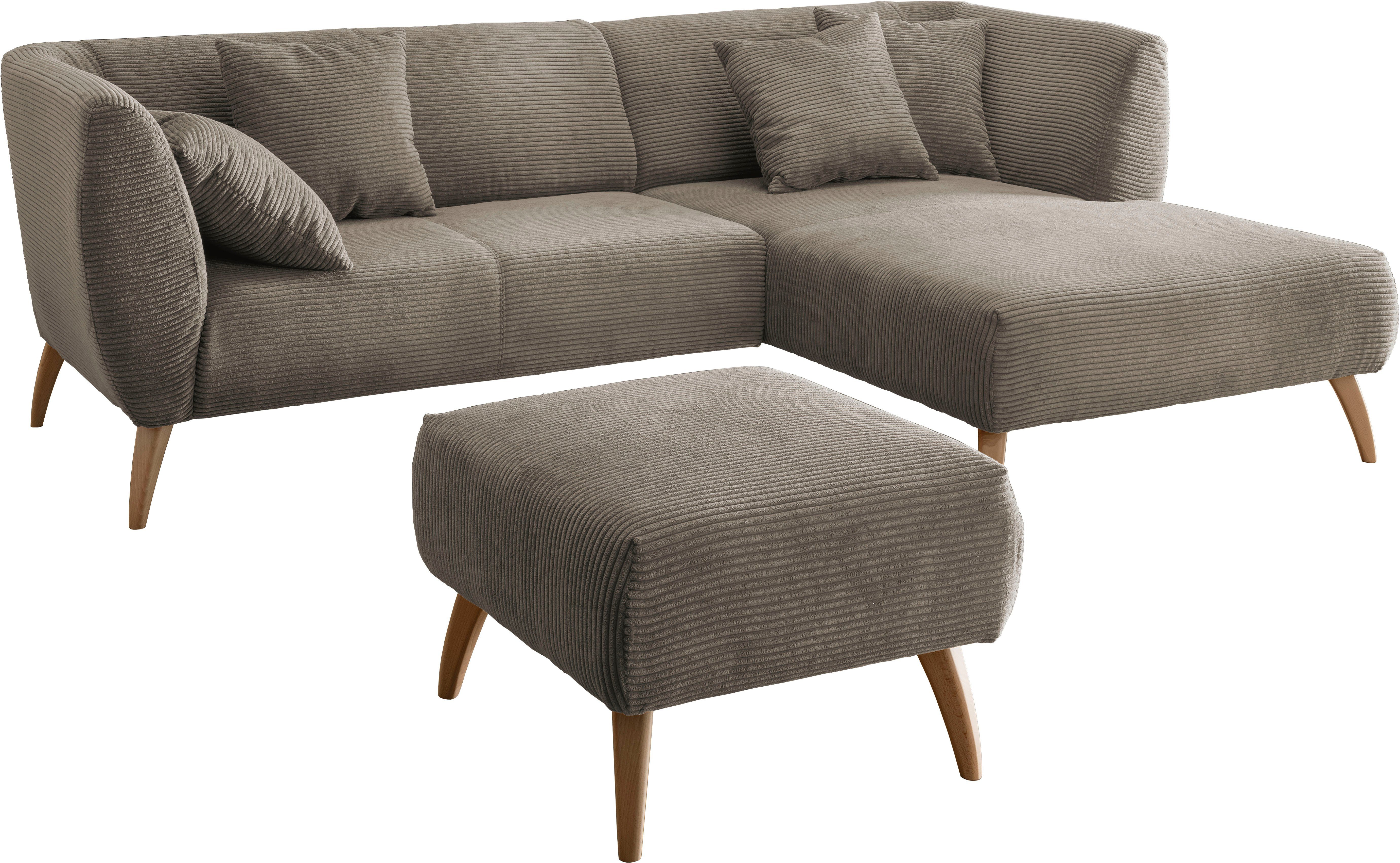 INOSIGN Hoekbank Colori gestoffeerde meubelen met tijdloos elegante rugleuning. L-vorm