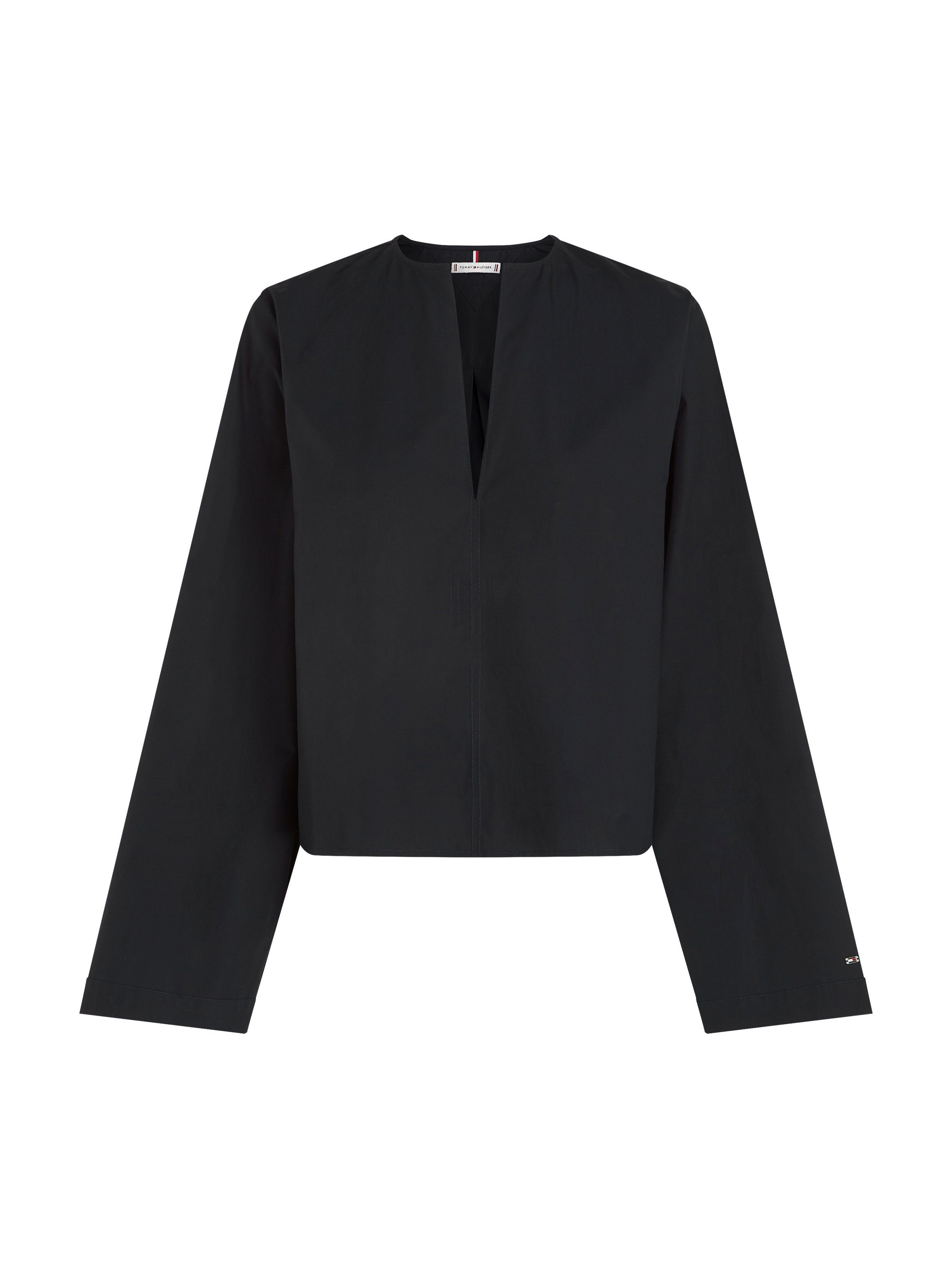 Tommy Hilfiger Blouse met lange mouwen met diepe serafino-halslijn
