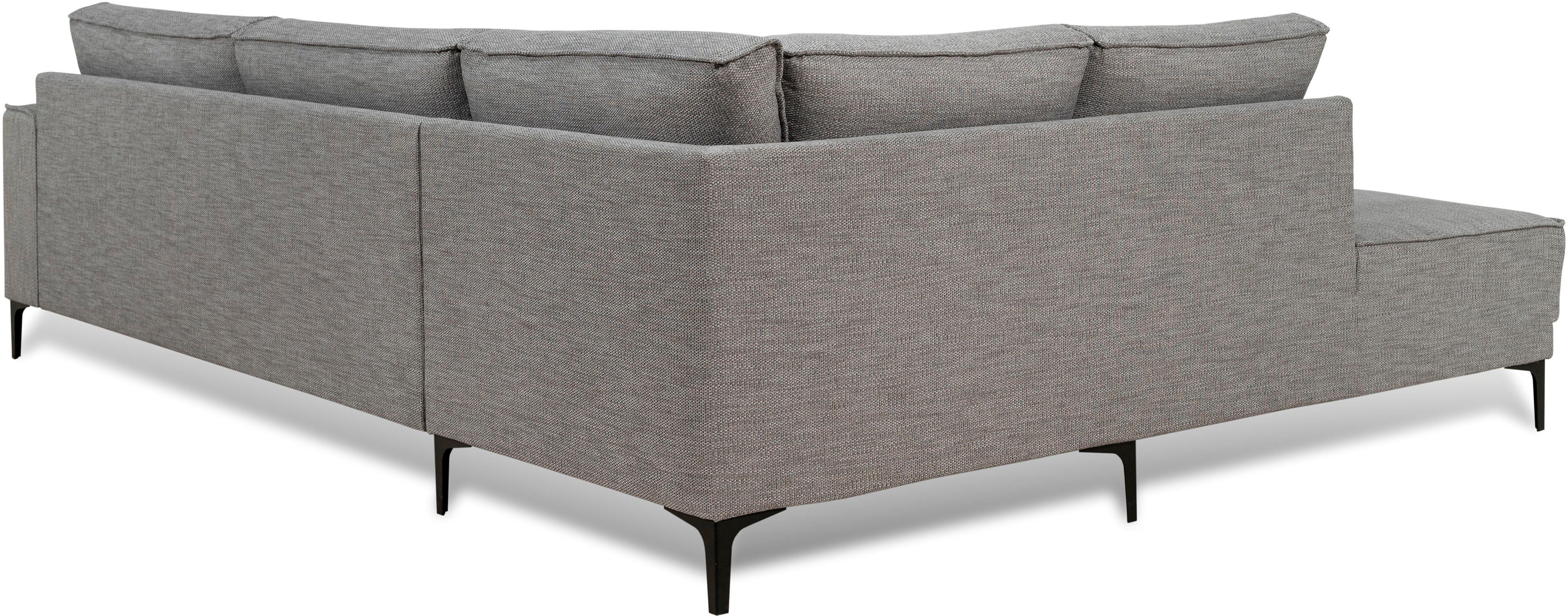 Places of Style Hoekbank Oland, structuur, platweefsel, luxe microvezel, bouclé