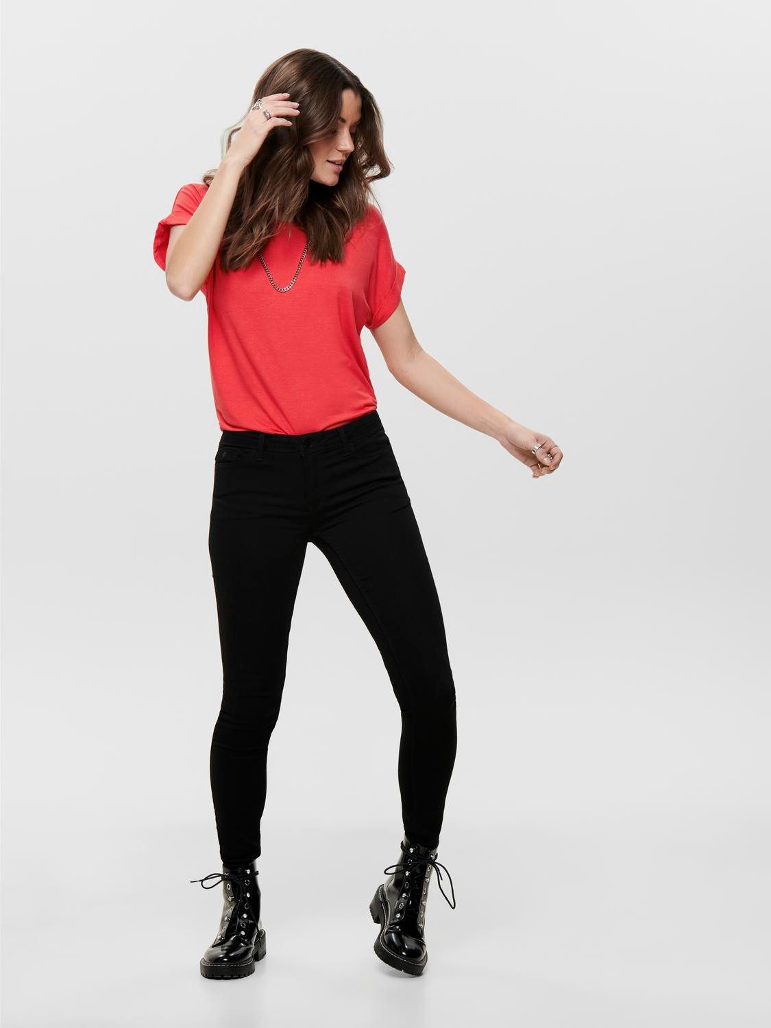 Only T-shirt ONLMOSTER S S O-NECK TOP NOOS JRS