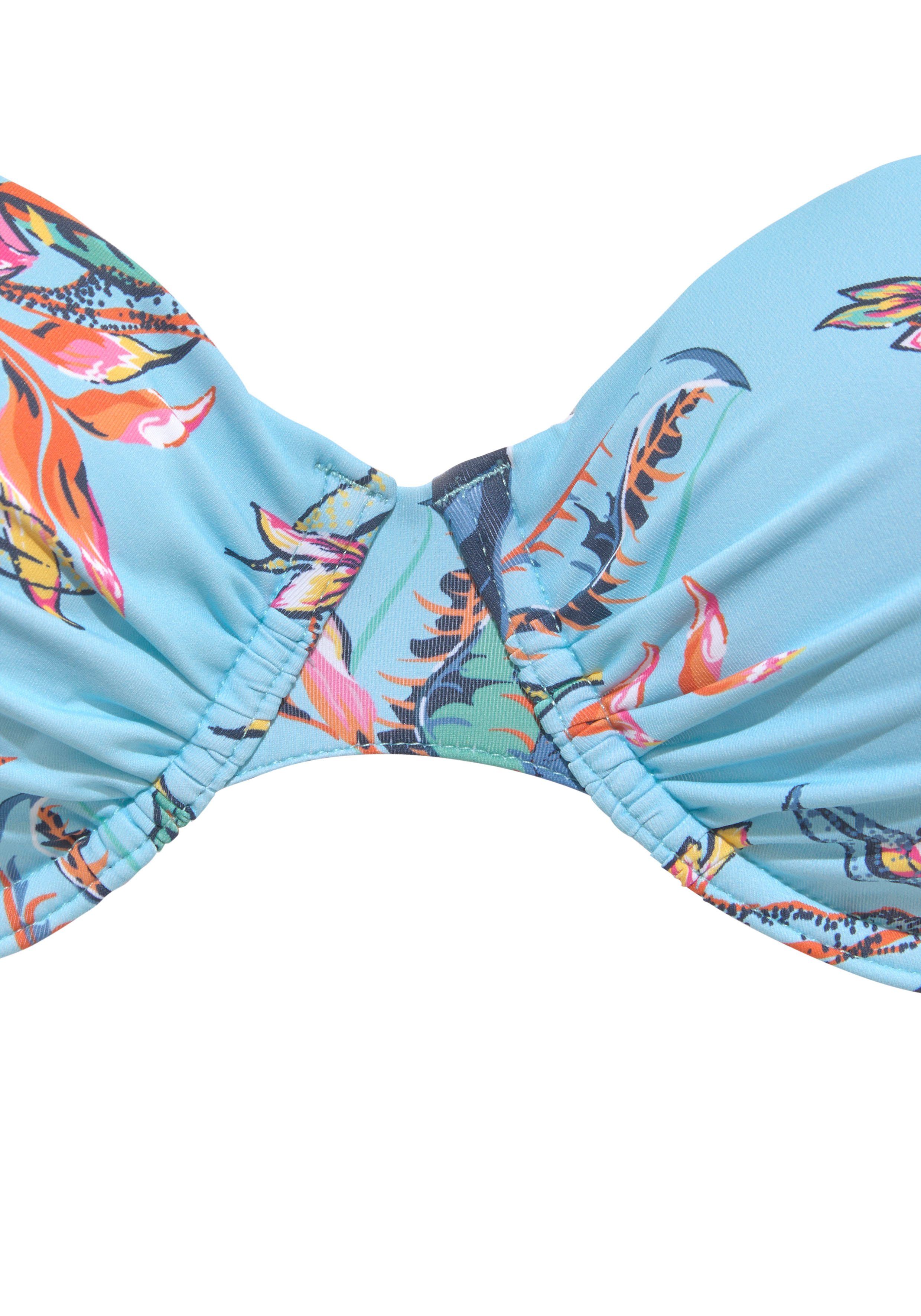 Lascana Bikinitop met beugels MALIA met tropische print