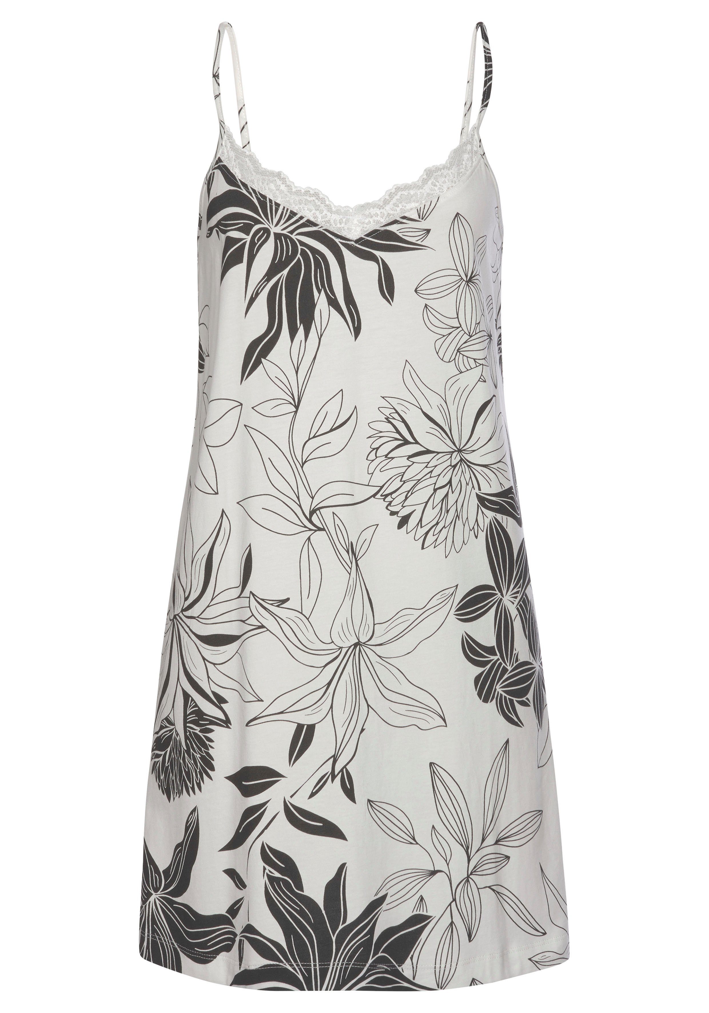 Lascana Negligé met bloemenprint