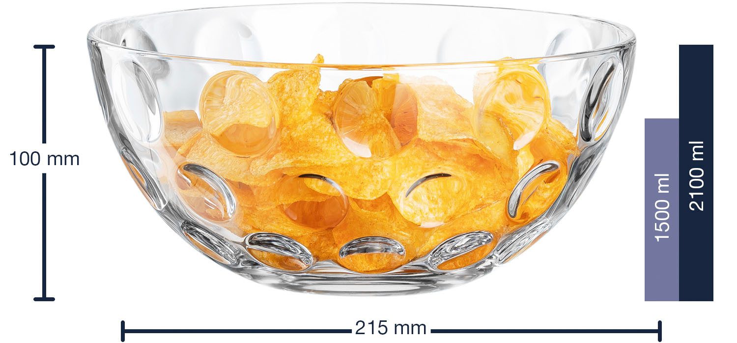 LEONARDO Schaal Schalen-set CUCINA OPTIC, 5-delig, 4x Ø 10 cm & 1x Ø 21,5 cm (set, 5-delig)