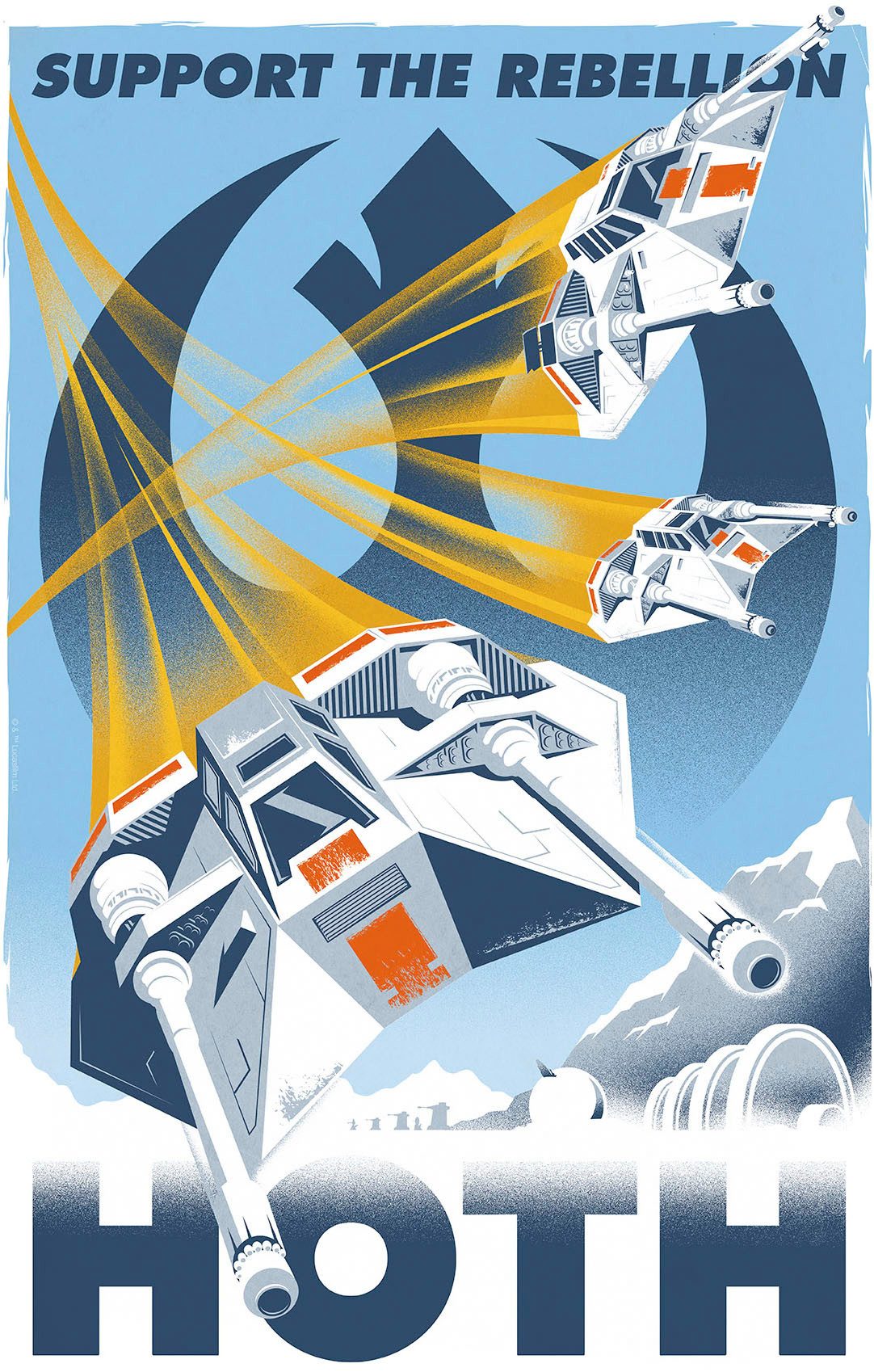 Komar Artprint Star Wars Hoth Temporary Headquarter 40 x 60 cm (breedte x hoogte) - kinderkamer, decoratie (1 stuk)