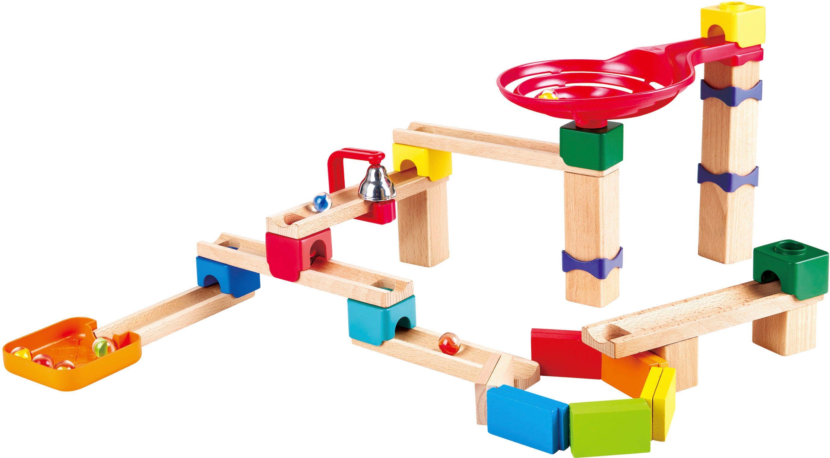 Hape Knikkerbaan met twee banen en dominostenen