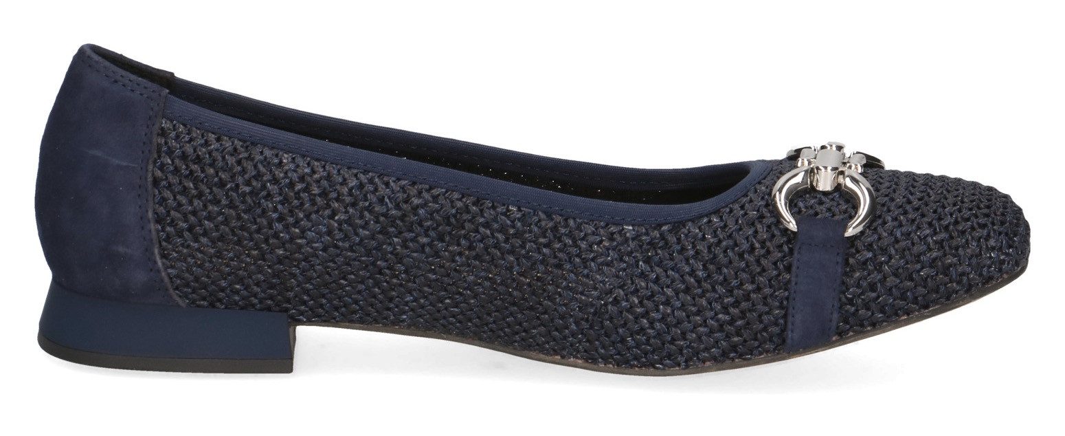 Caprice Ballerina's , blokhak, comfortabele schoen, business schoen met sieraandeel