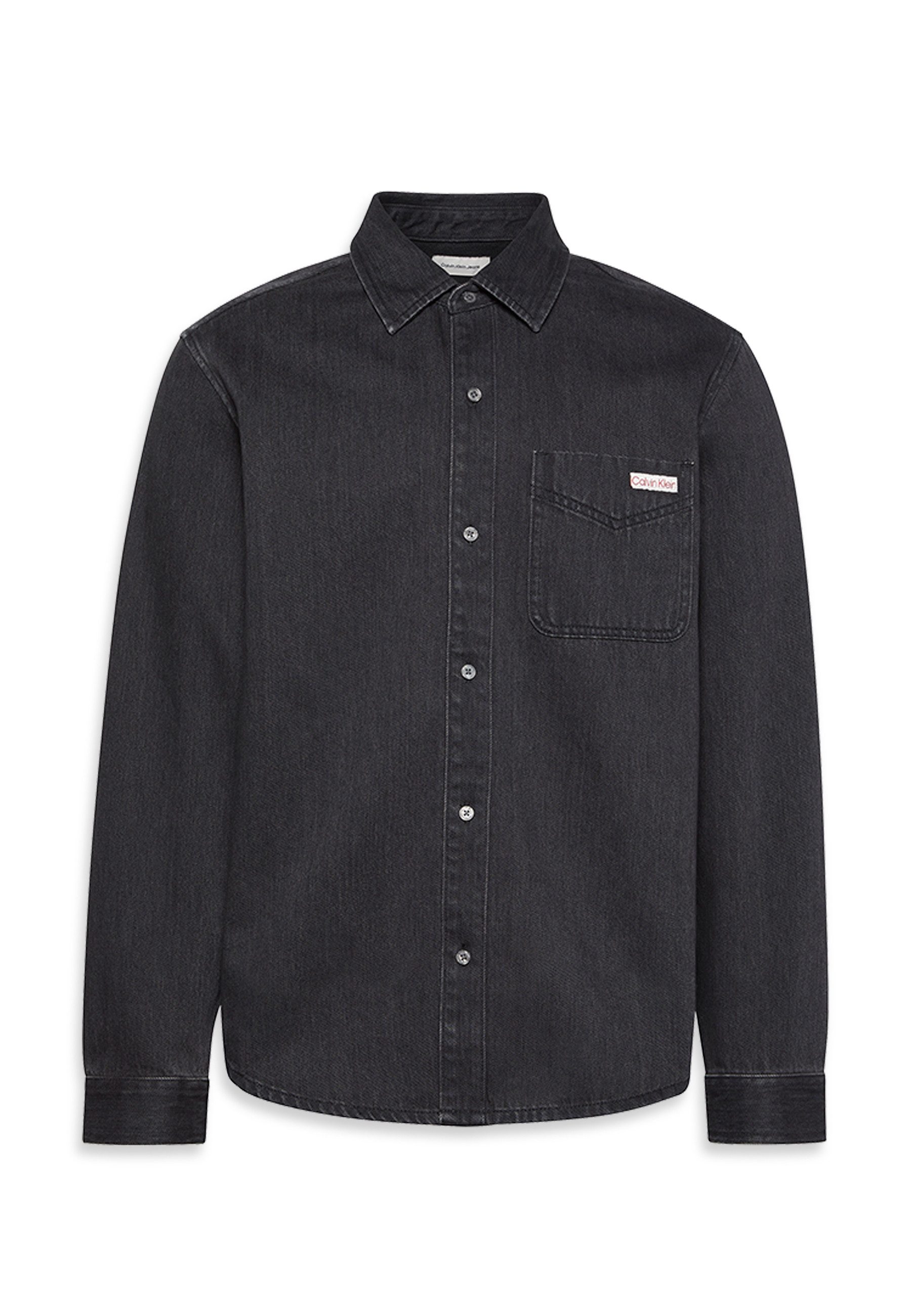 Calvin Klein Overhemd met lange mouwen CLASSIC 205 BLACK OVERSHIRT