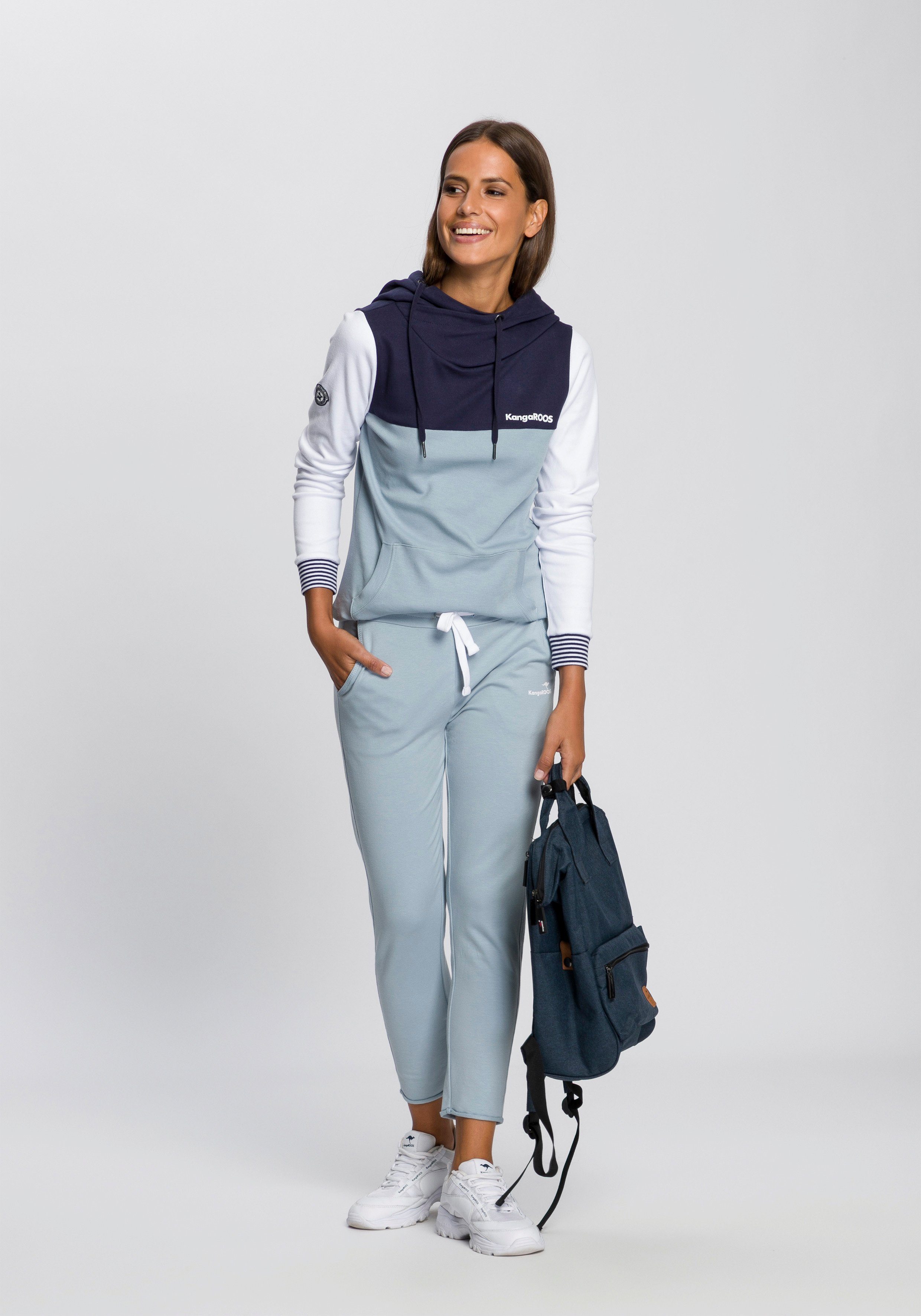 KangaROOS Joggingbroek in 7/8-lengte met logoprint