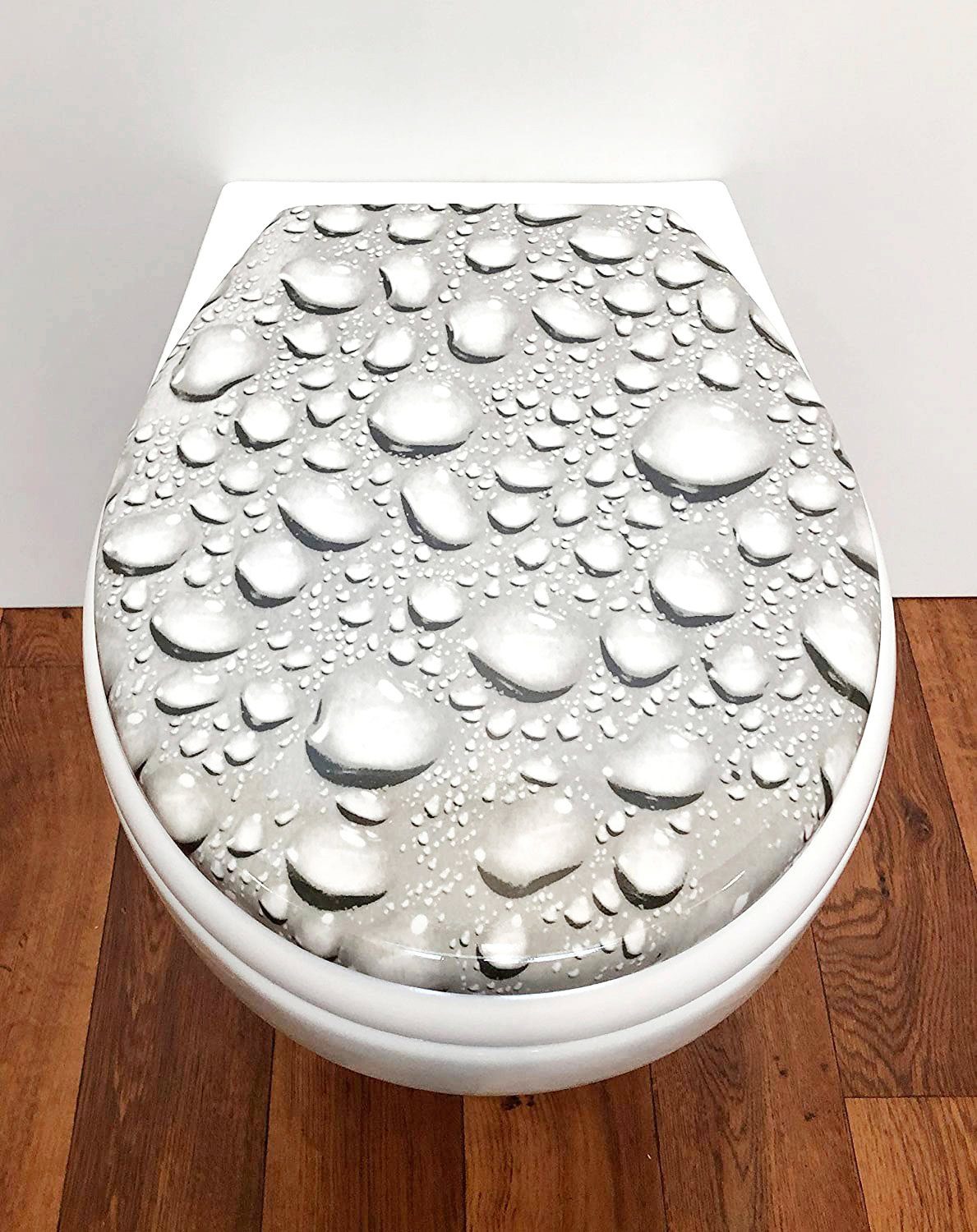 ADOB Toiletzitting Waterdruppels Soft-closemechanisme, voor het schoonmaken afneembaar
