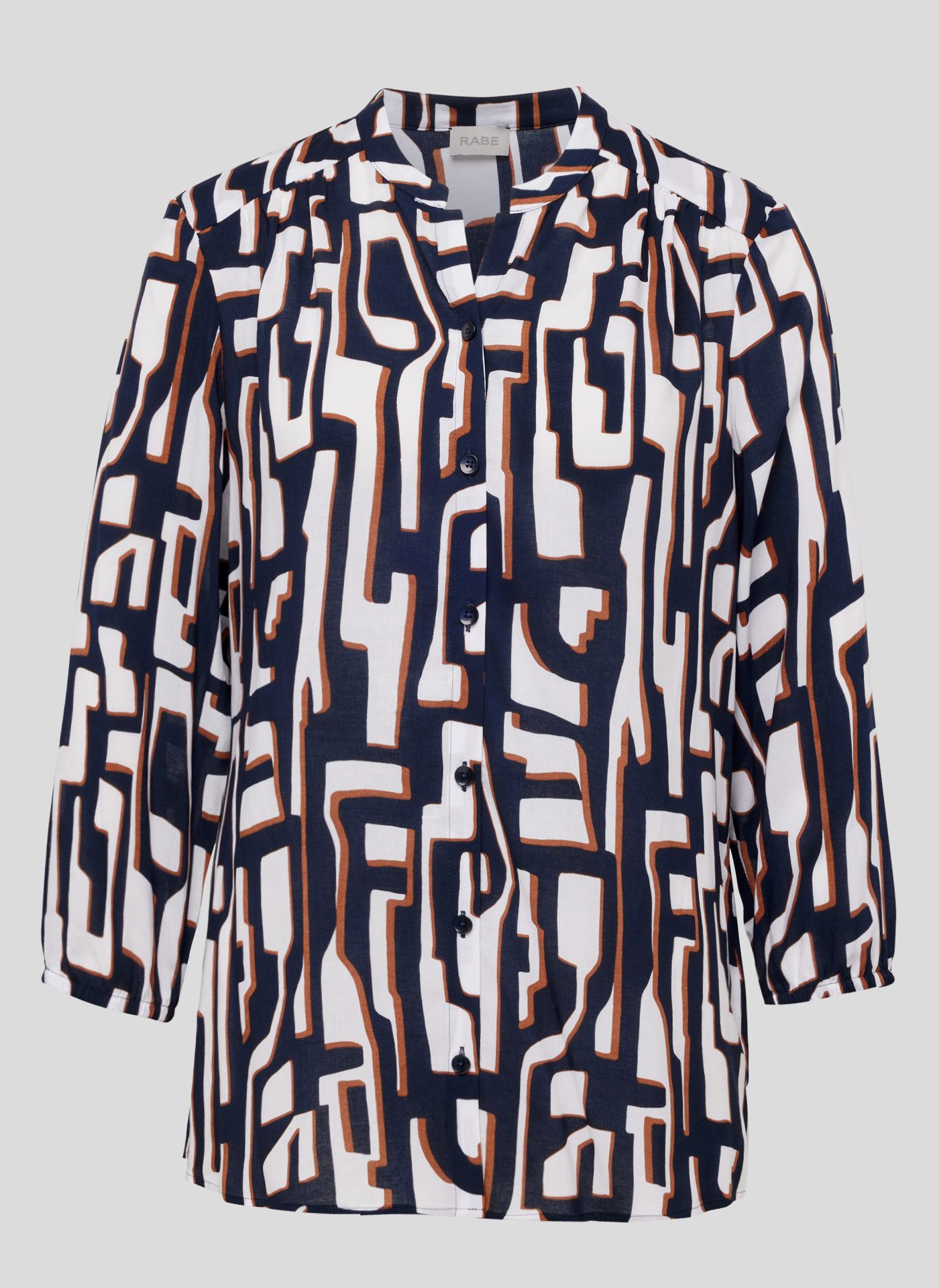 Rabe Gedessineerde blouse met minimal-print en knoopsluiting