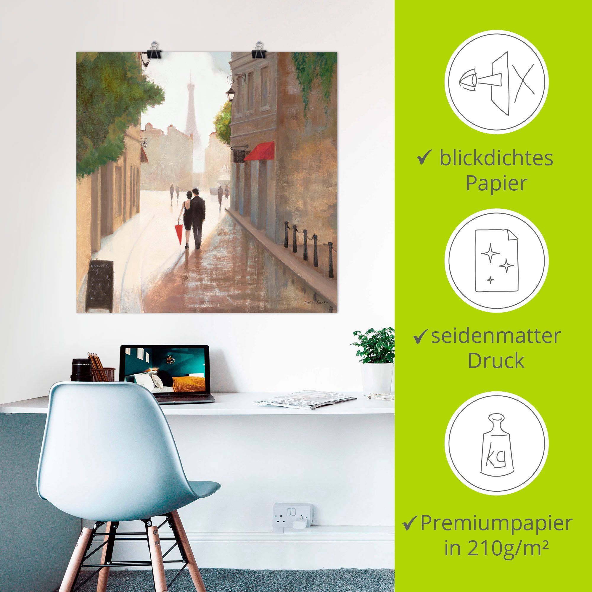 Artland Artprint Parijs Romance I als artprint op linnen, poster, muursticker in verschillende maten