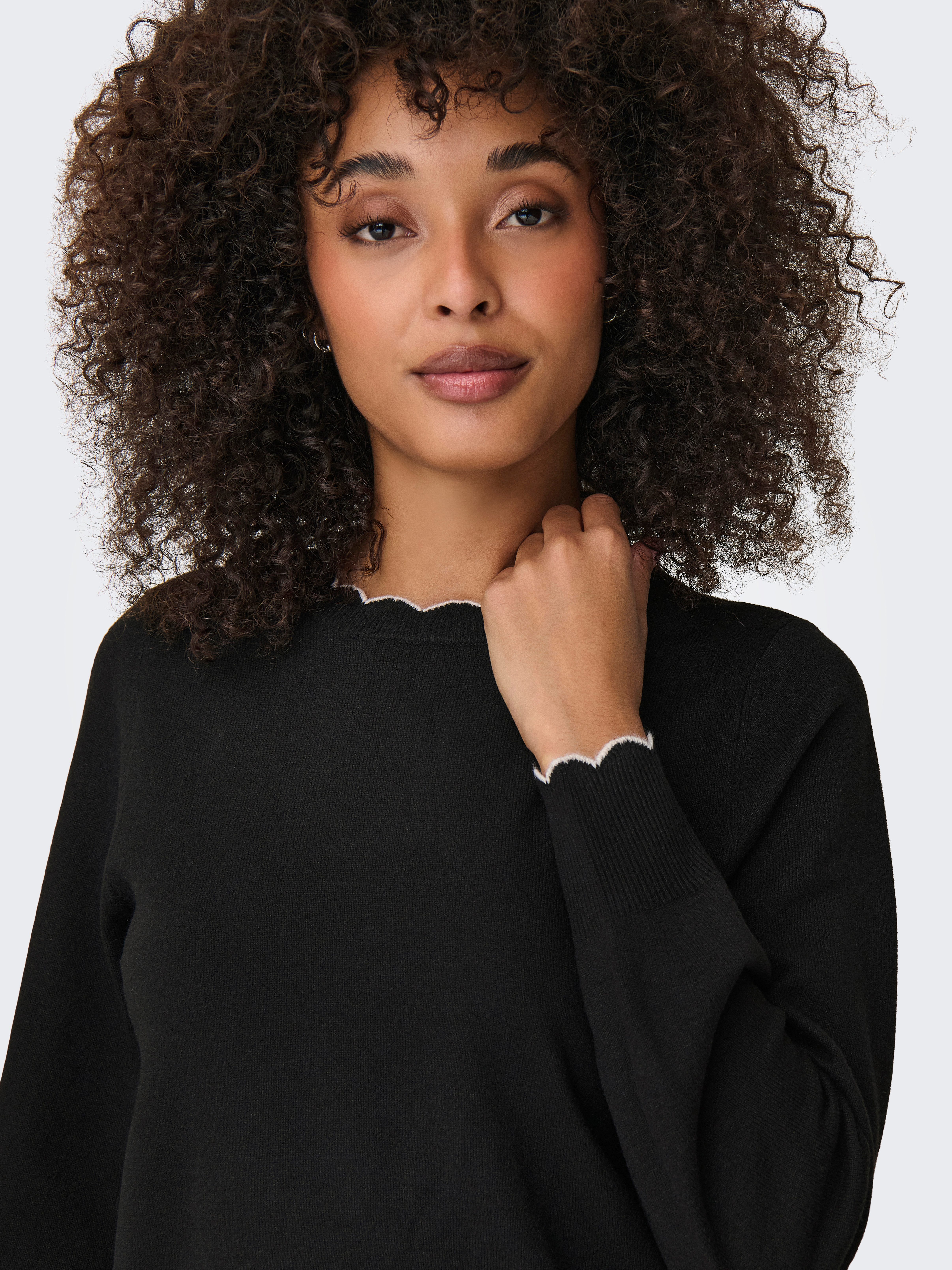 Only Gebreide trui ONLAMA LIFE LS O-NECK CC KNT