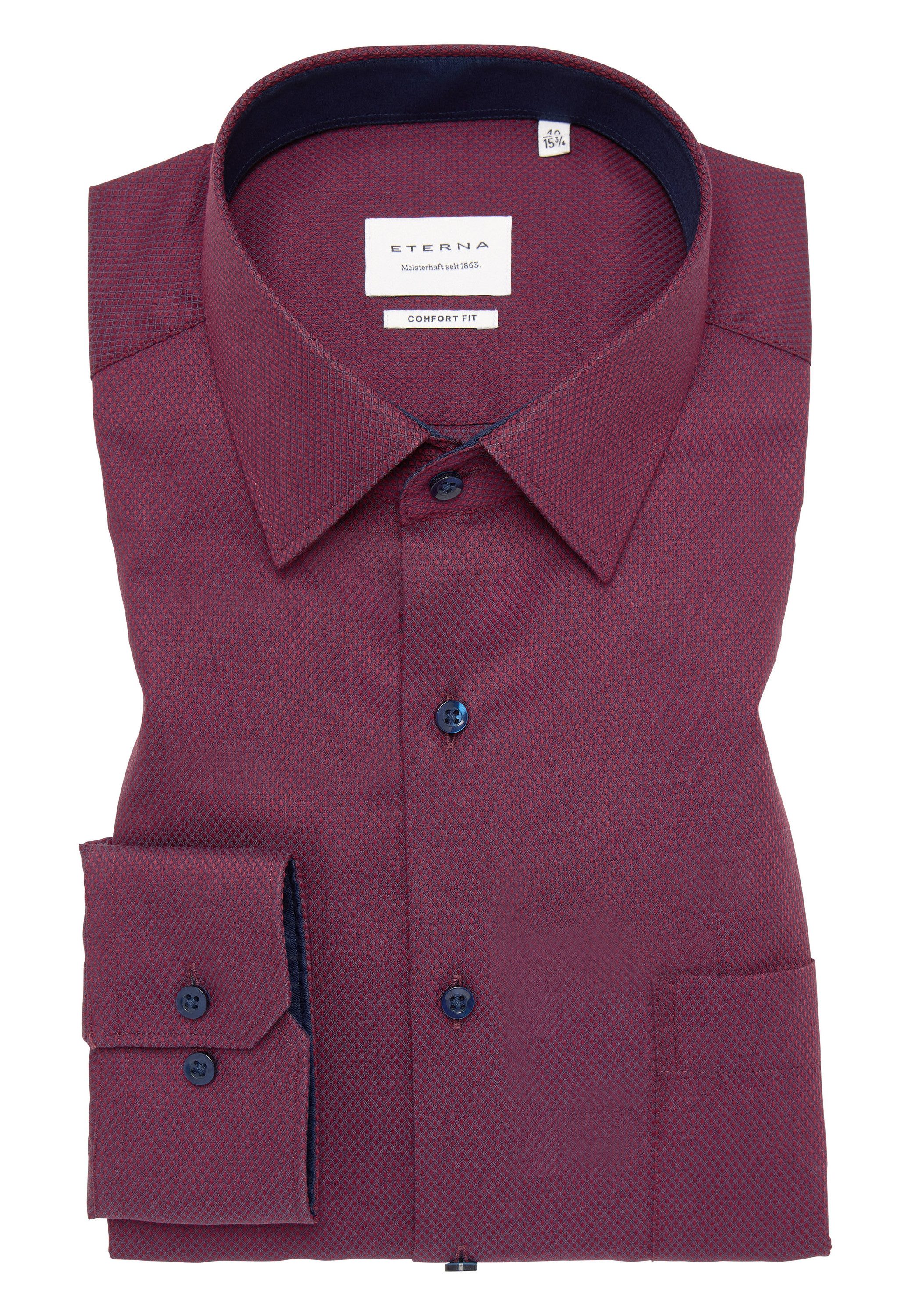 Eterna Overhemd met lange mouwen Slim fit NON IRON (strijkvrij)