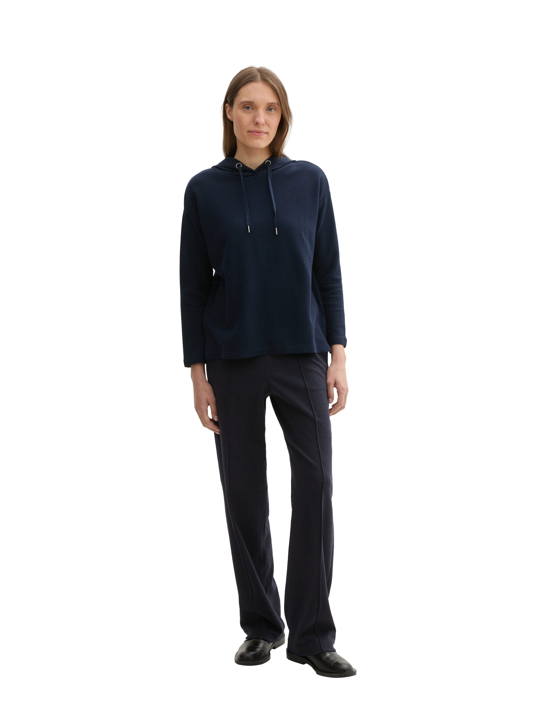 Tom Tailor Jerseybroek Lea Straight met elastische taille
