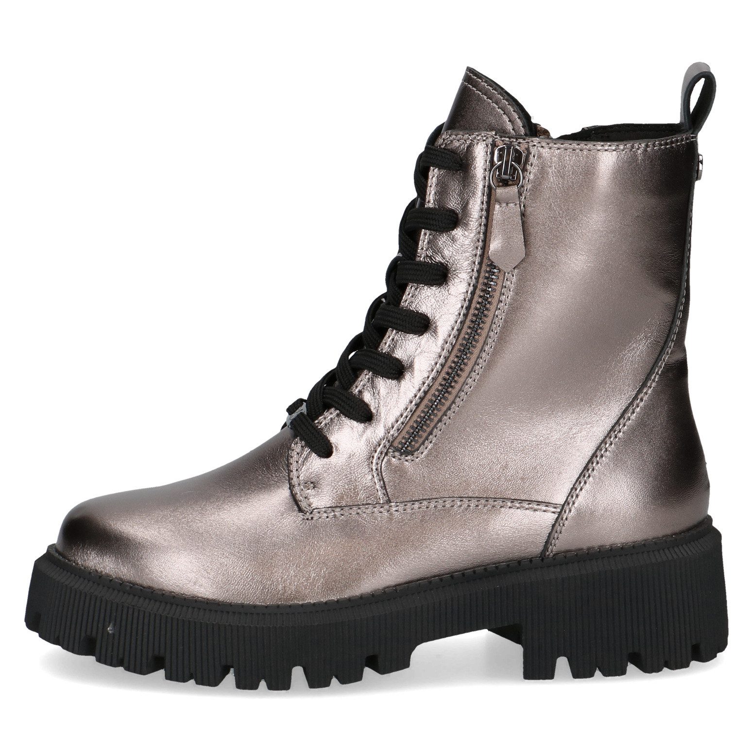 Caprice Veterschoenen , blokhak, plateau, veterlaarsje met sierritssluiting buiten