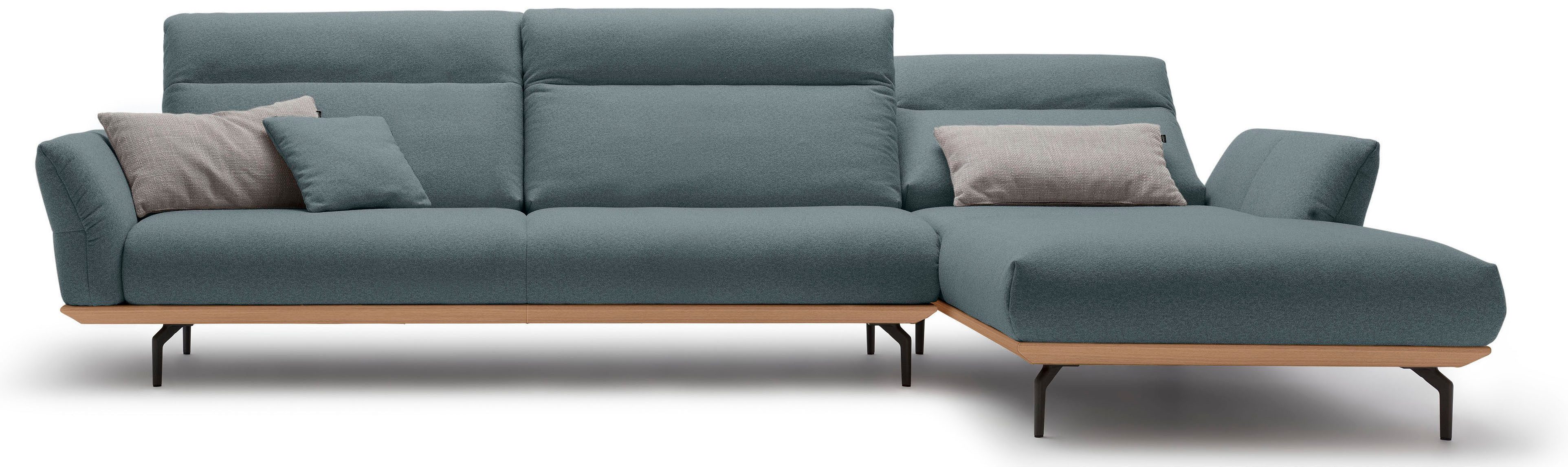 Creation BY ROLF BENZ Hoekbank Hs.460 Sokkel in eiken, onderstel in umbra grijs, breedte 338 cm
