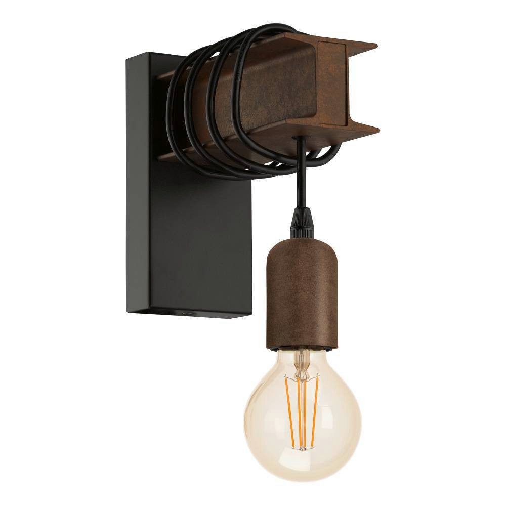 EGLO Wandlamp TOWNSHEND 4 wandlamp, staal, roestlook, retro, vintage, E27