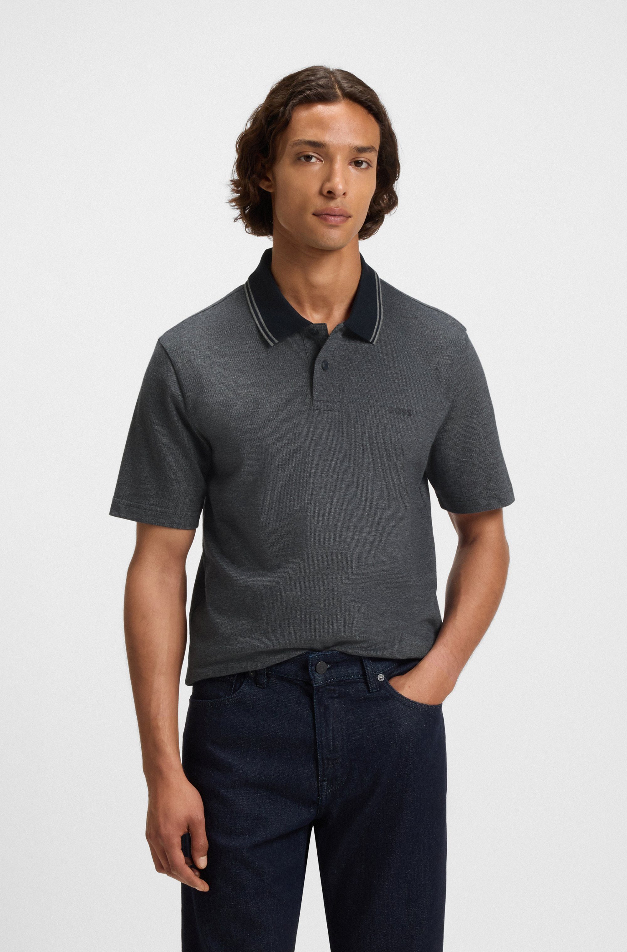 Boss Orange Poloshirt PeoxfordNew met een polokraag