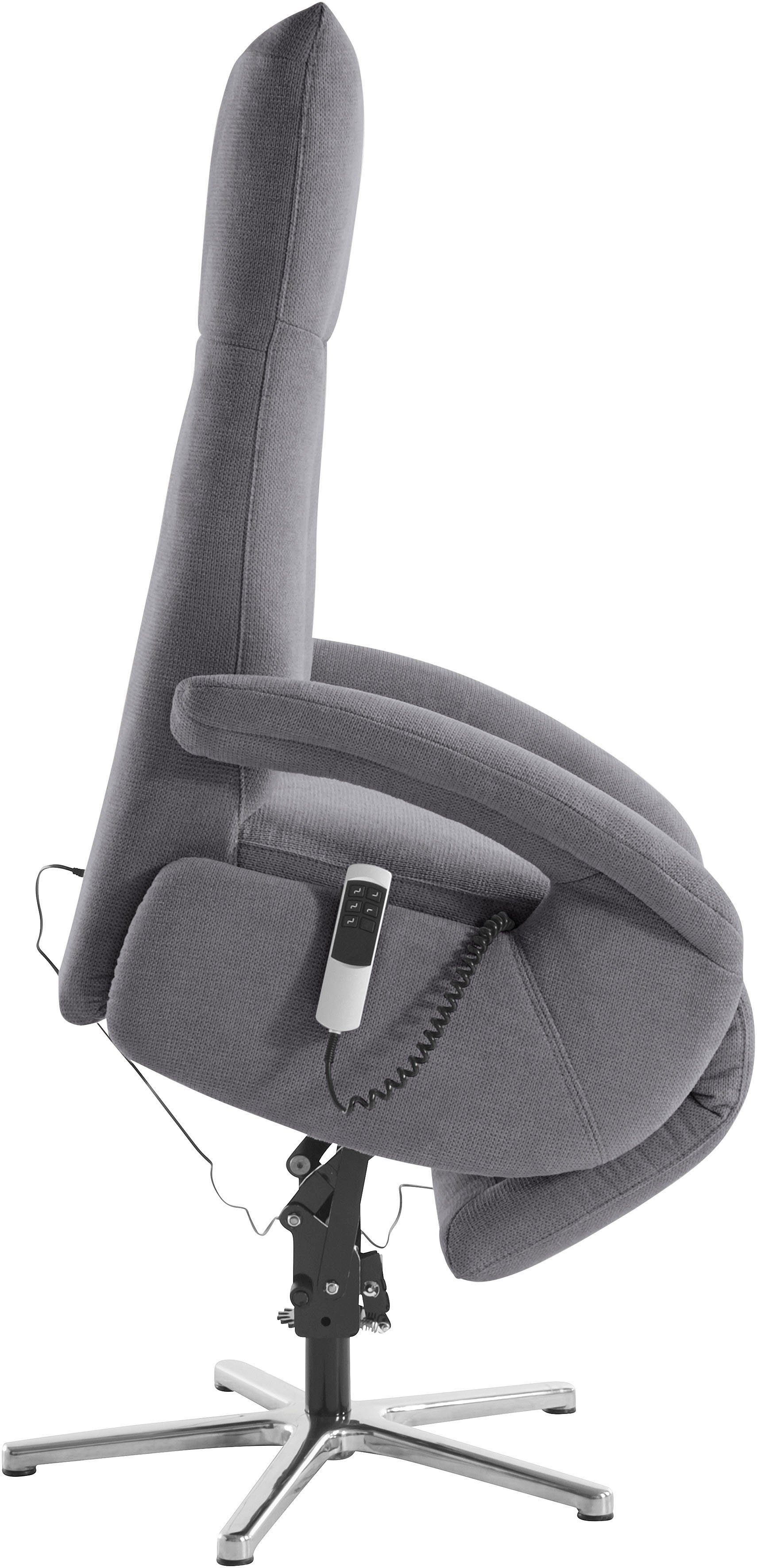 sit&more Relaxfauteuil Tycoon met verstelbare hoofdsteun en 360° draaifunctie keuze tussen handmatige of elektrische functie, ook met accu (draadloos)
