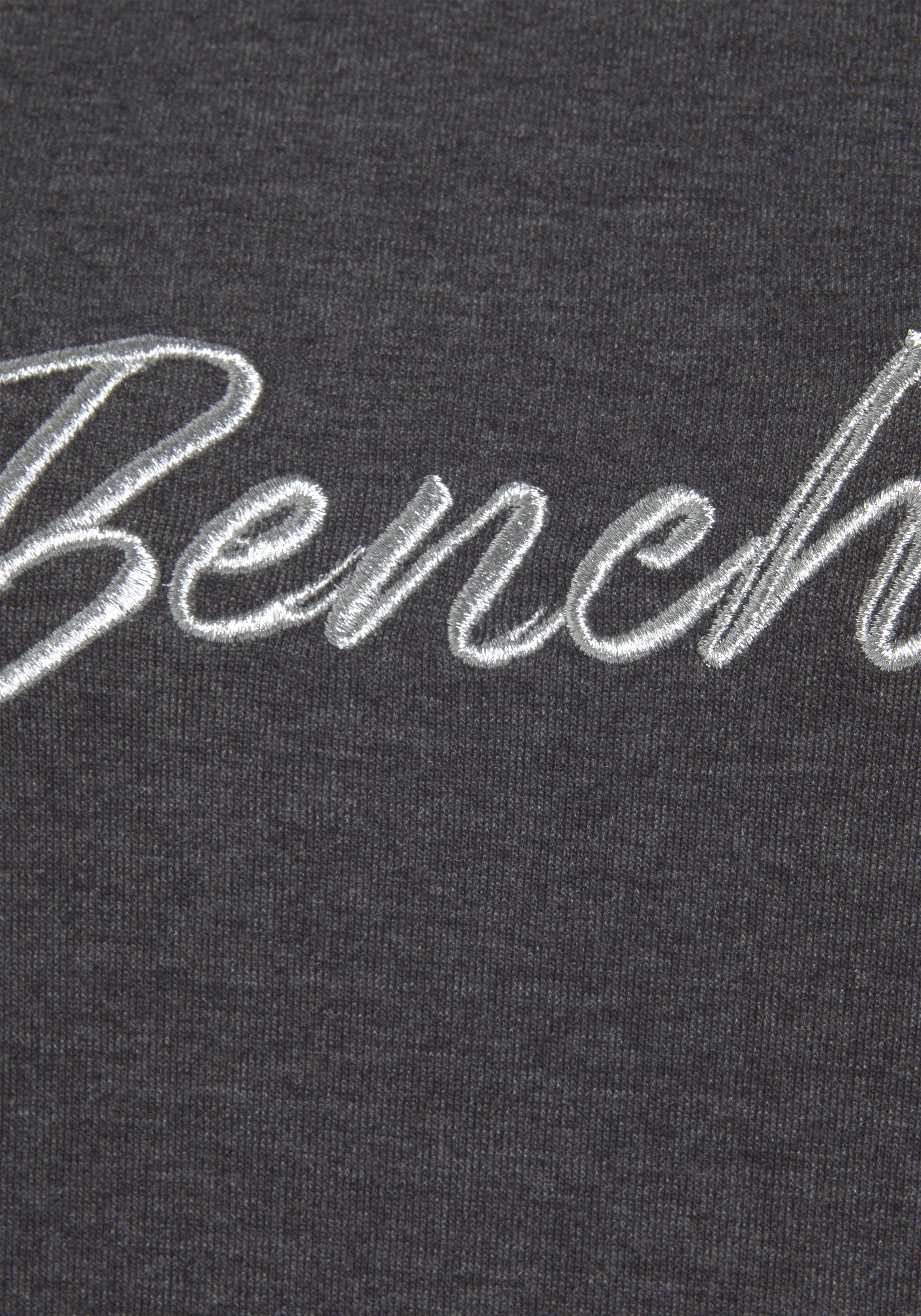 Bench. Loungewear Sweatshirt Loungeshirt met glanzende logo-borduurwerk, loungewear