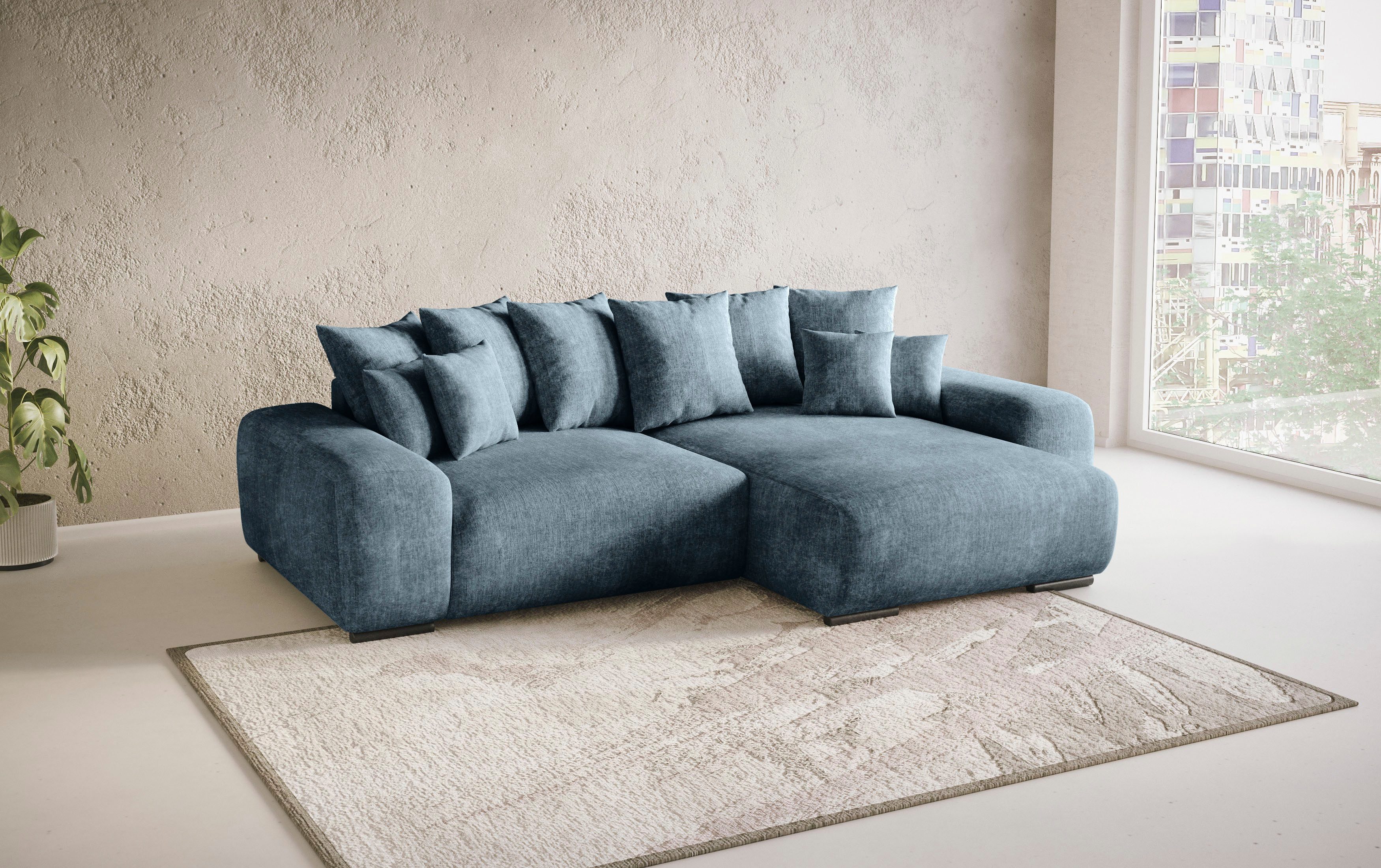 Mr. Couch Hoekbank Sundance L-vorm Doorlopende slaper met EasyBett-slaapfunctie, bedlade
