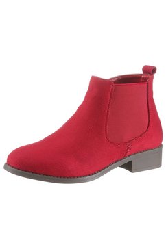 city walk chelsea-boots met brede stretch rood