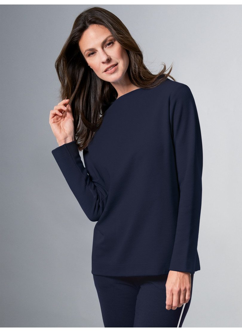Trigema Sweatshirt TRIGEMA opstaande kraag trui met kristallen