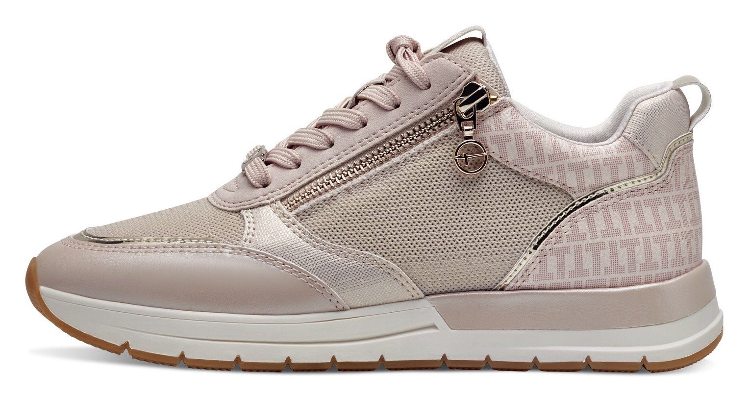 Tamaris Sneakers met sleehak Almina , vrijetijdsschoen, lage schoen, veterschoen in smalle vorm