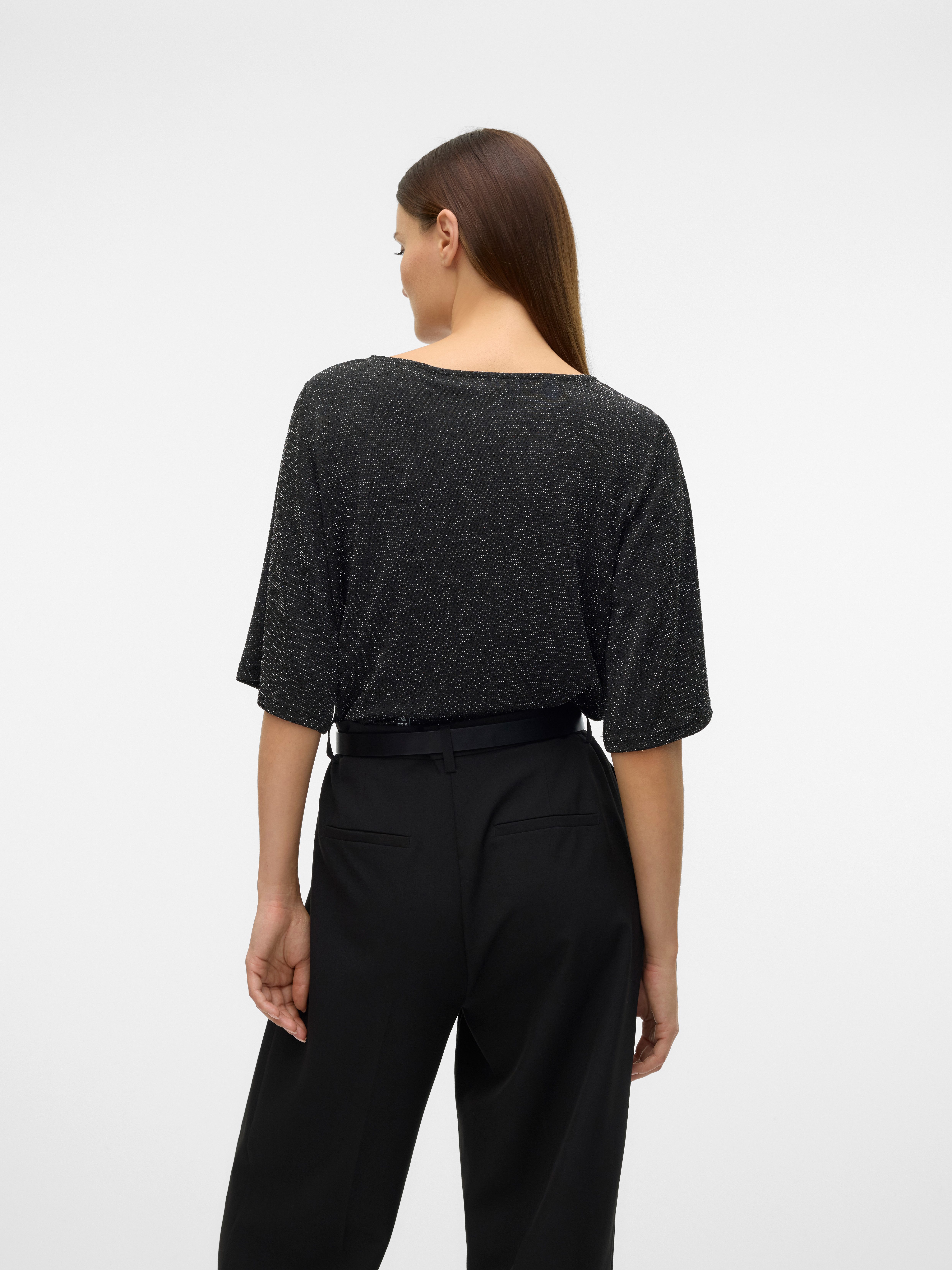 Vero Moda Shirt met ronde hals VMKANVA 2 4 GLITTER TOP JRS